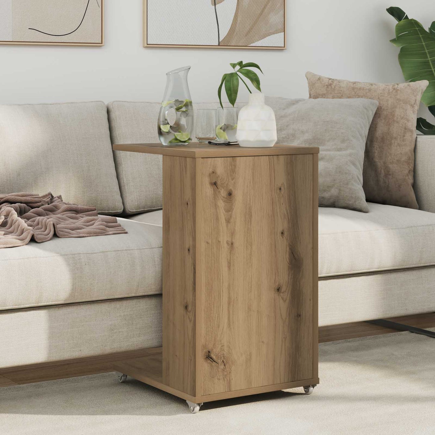 Side Table Artisan Oak 40 x 35 x 60 cm Engineered Wood