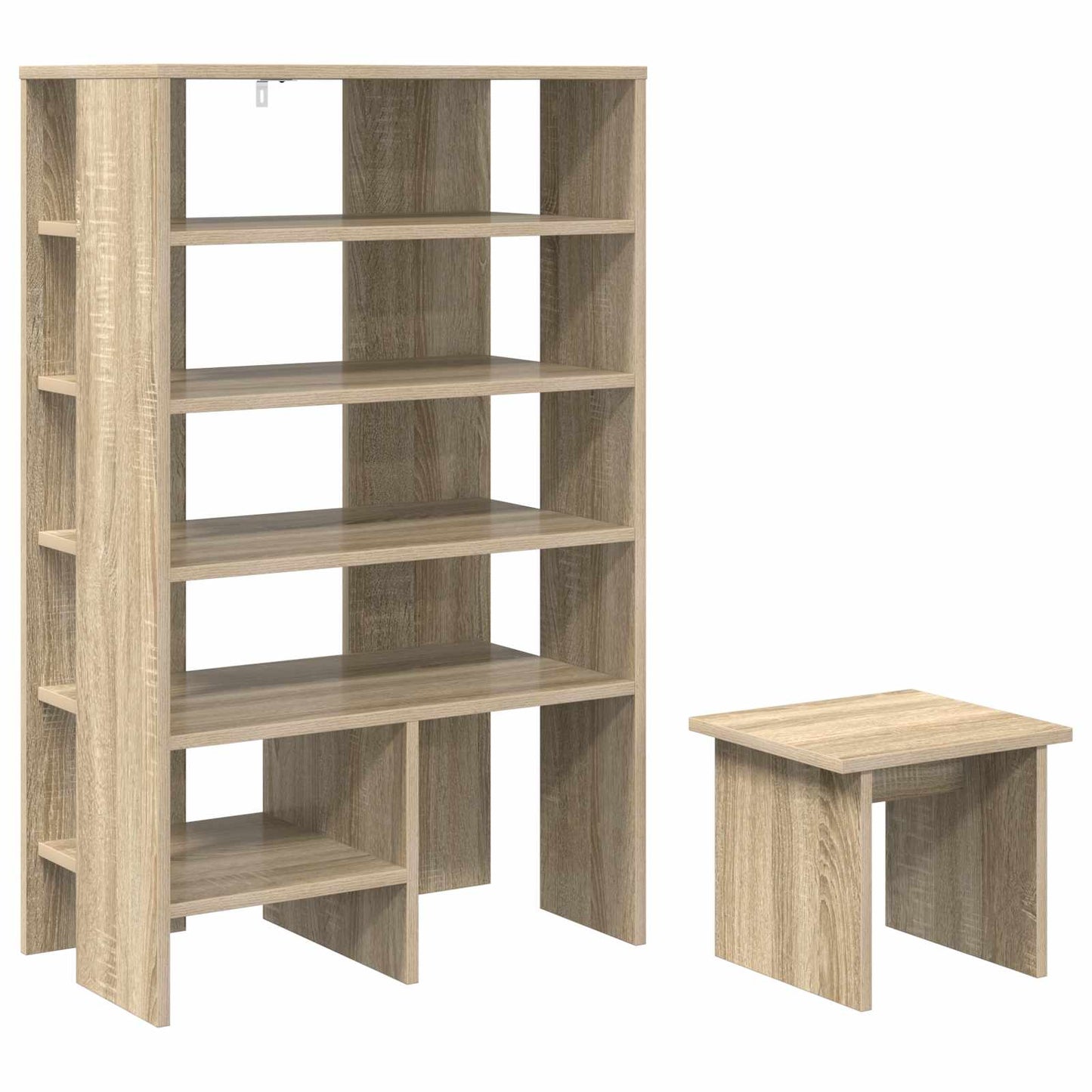 Shoe Cabinet with Shelf 2 pcs Sonoma Oak Engineered Wood