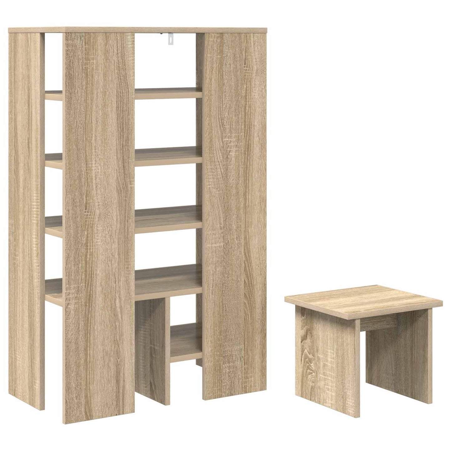 Shoe Cabinet with Shelf 2 pcs Sonoma Oak Engineered Wood