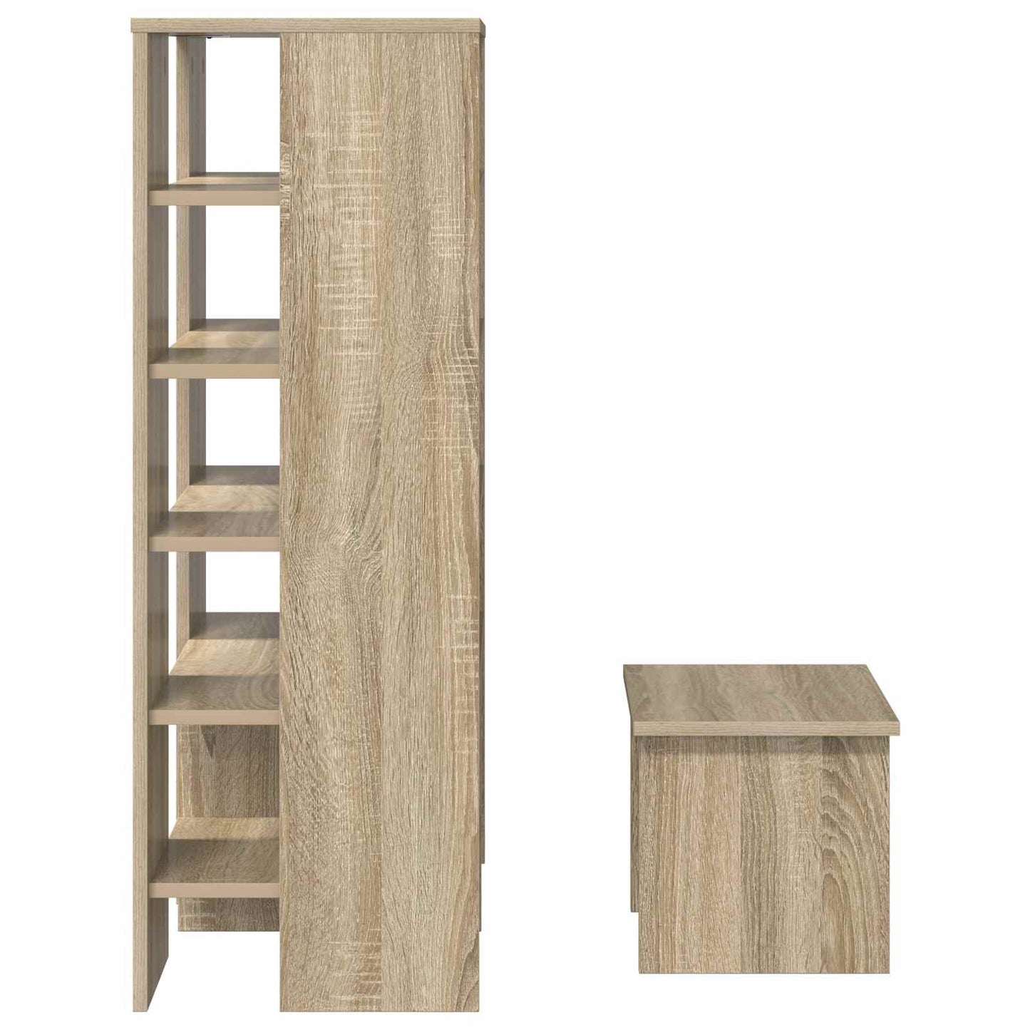 Shoe Cabinet with Shelf 2 pcs Sonoma Oak Engineered Wood