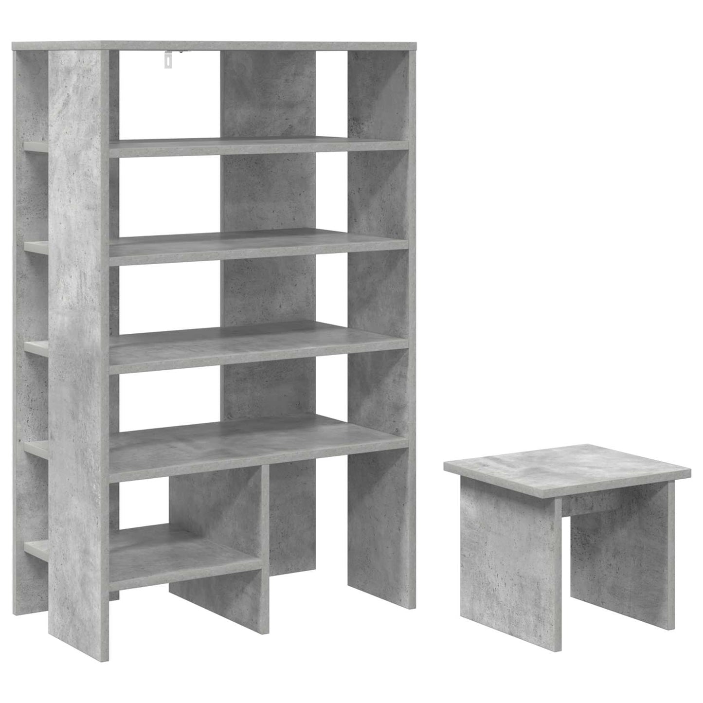 Shoe Cabinet with Shelf 2 pcs Concrete Grey Engineered Wood