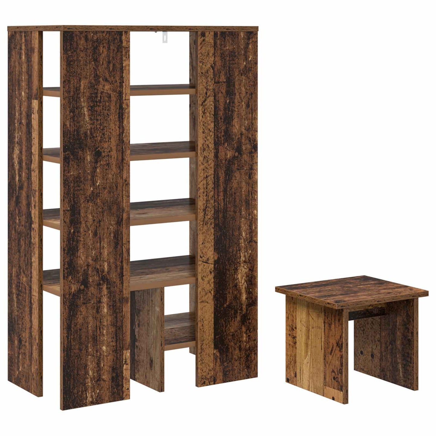 Shoe Cabinet with Shelf 2 pcs Old Wood Engineered Wood