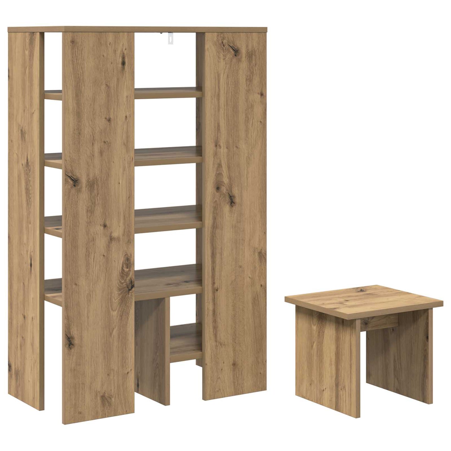 Shoe Cabinet with Shelf 2 pcs Artisan Oak Engineered Wood