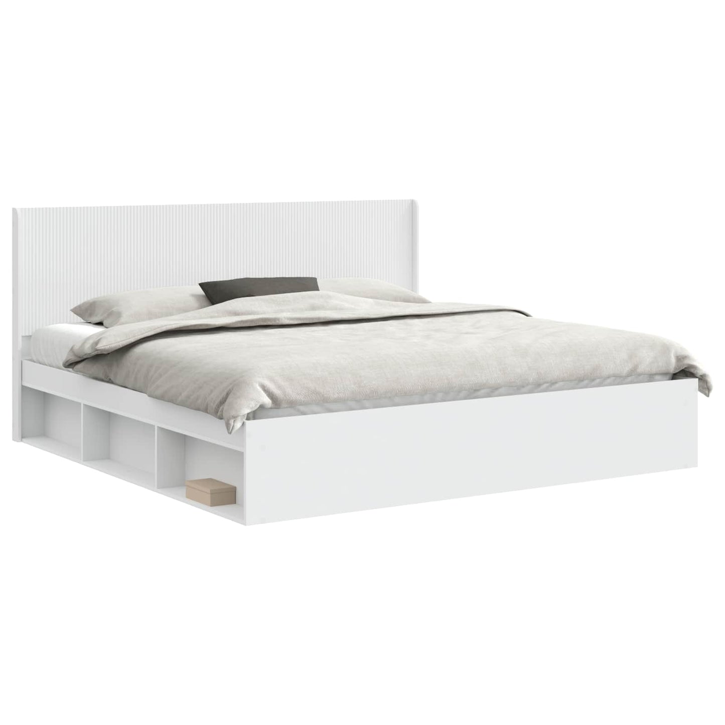 Bed Frame with Storage and Headboard 3 pcs Engineered Wood