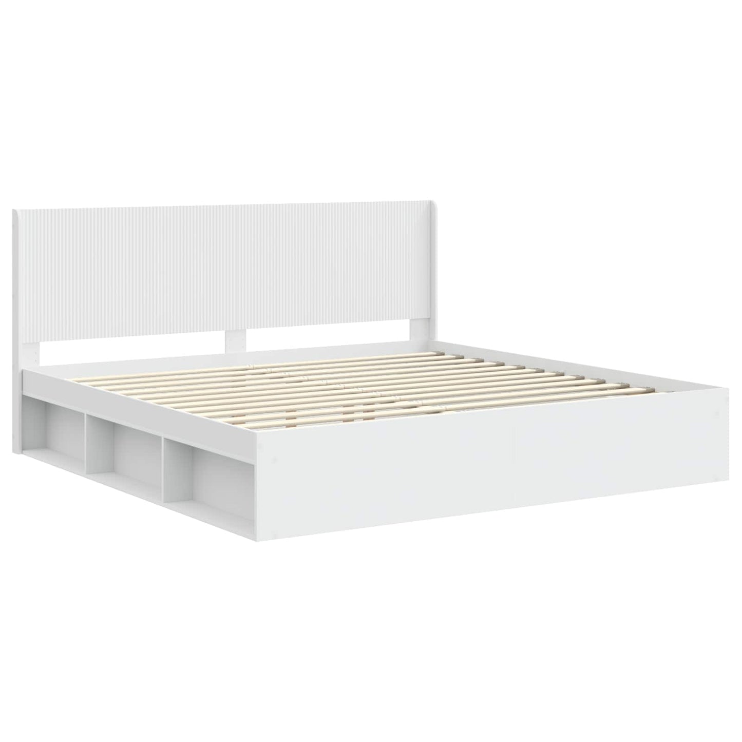 Bed Frame with Storage and Headboard 3 pcs Engineered Wood