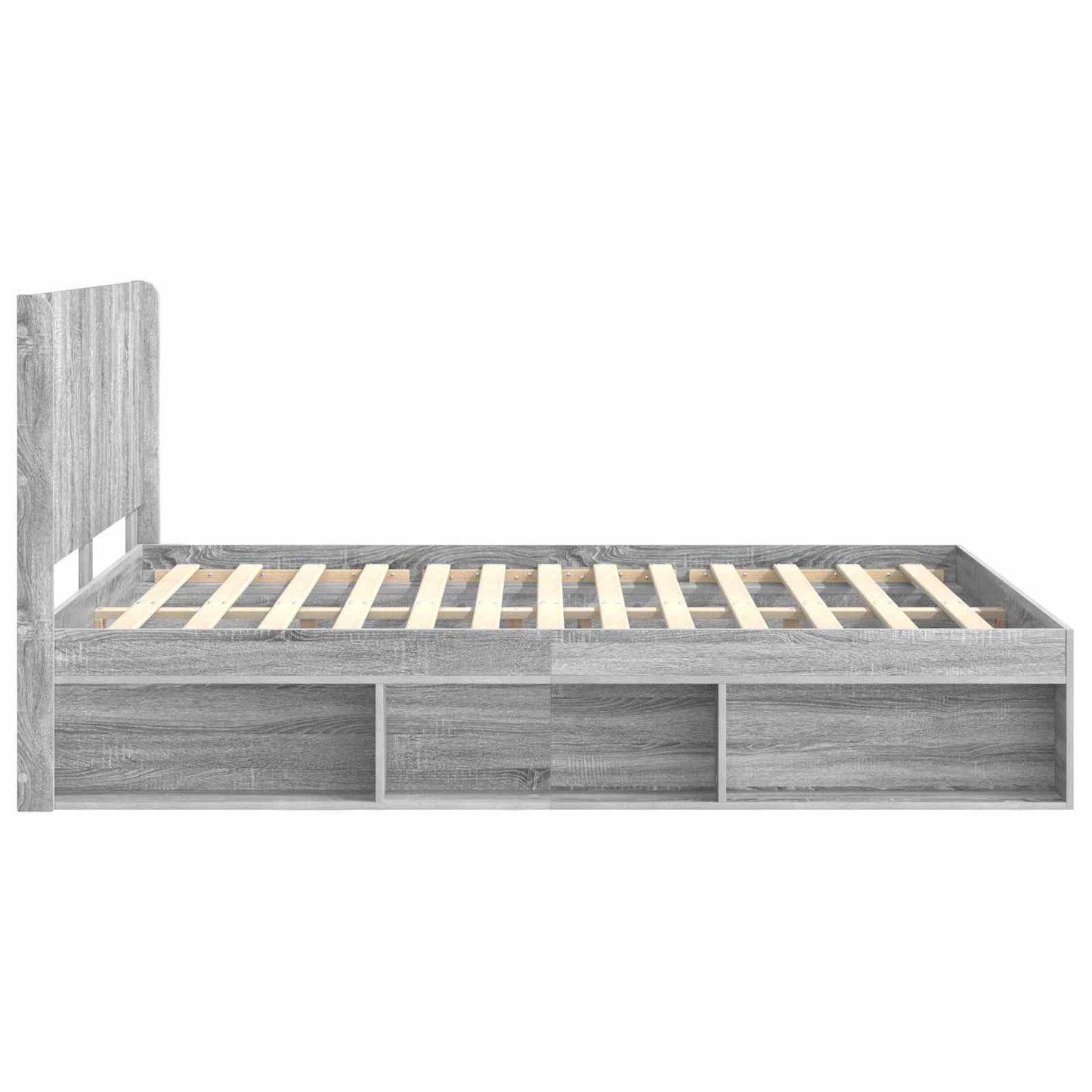 Bed Frame with Storage and Headboard 3 pcs Engineered Wood