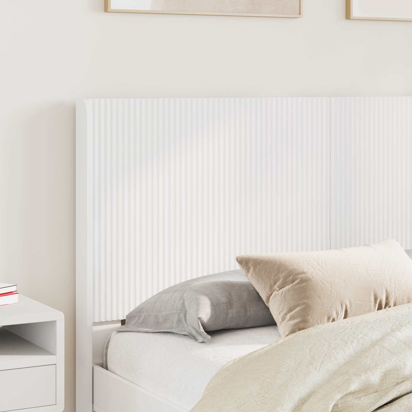 Bed Frame with Storage and Headboard White 150 x 200 cm