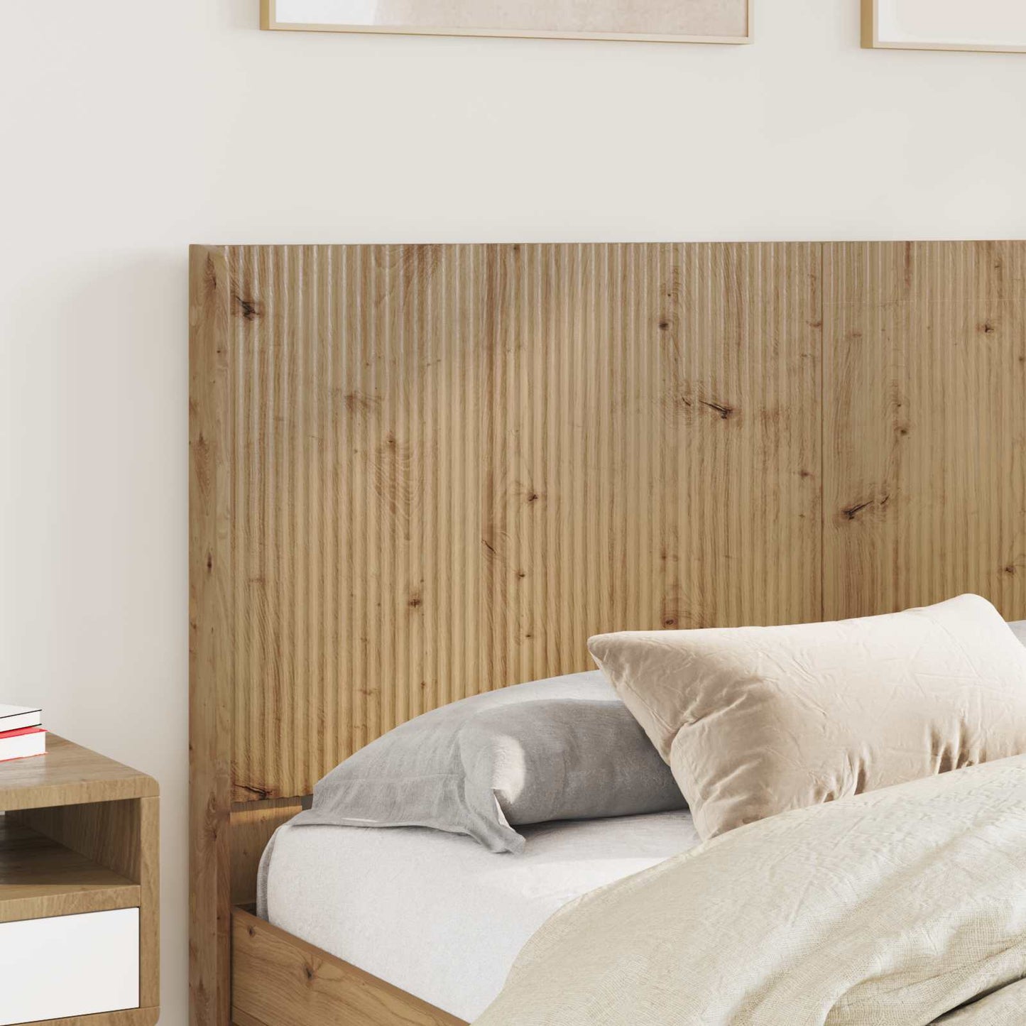 Bed Frame with Storage and Headboard Artisan Oak 150 x 200 cm