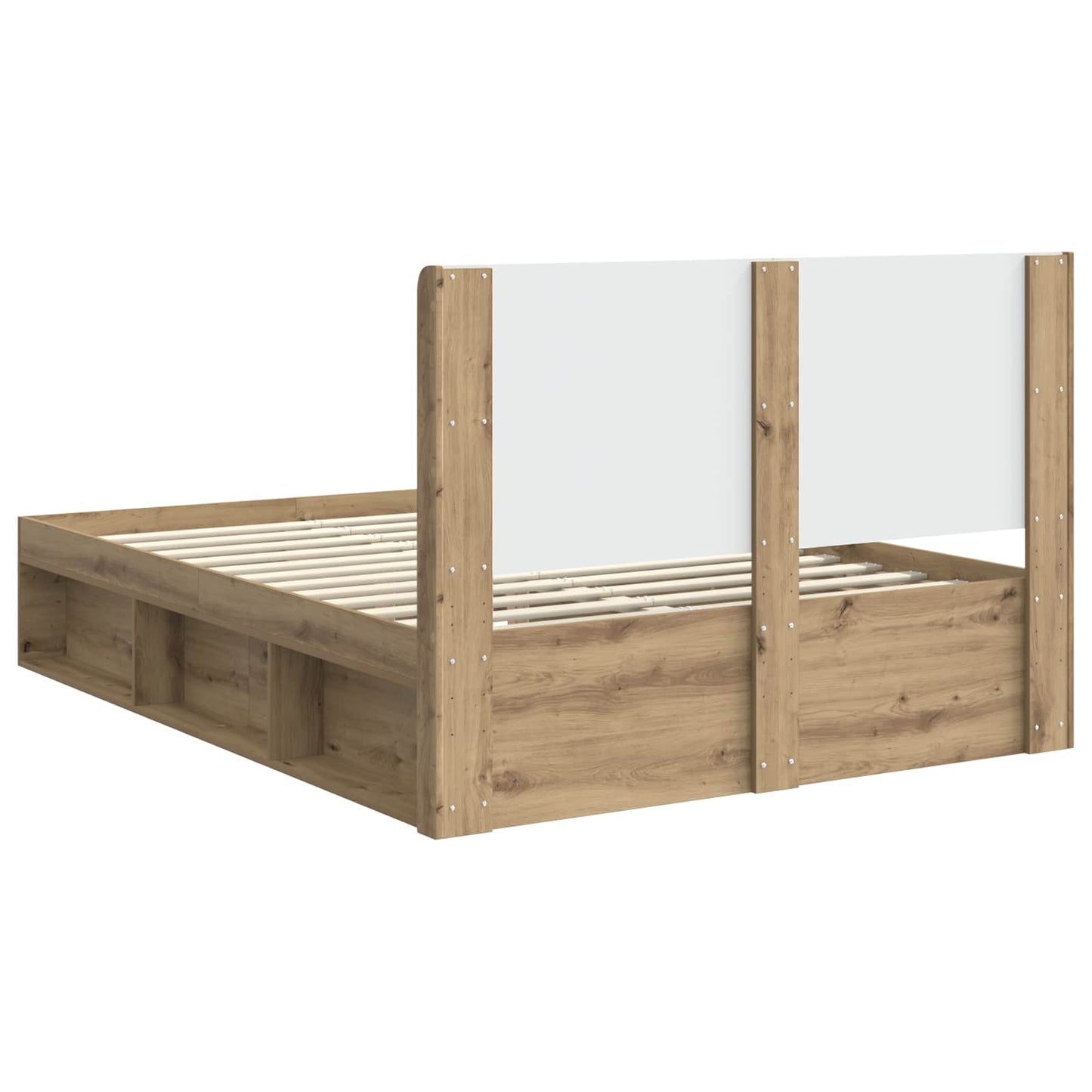 Bed Frame with Storage and Headboard Artisan Oak 150 x 200 cm