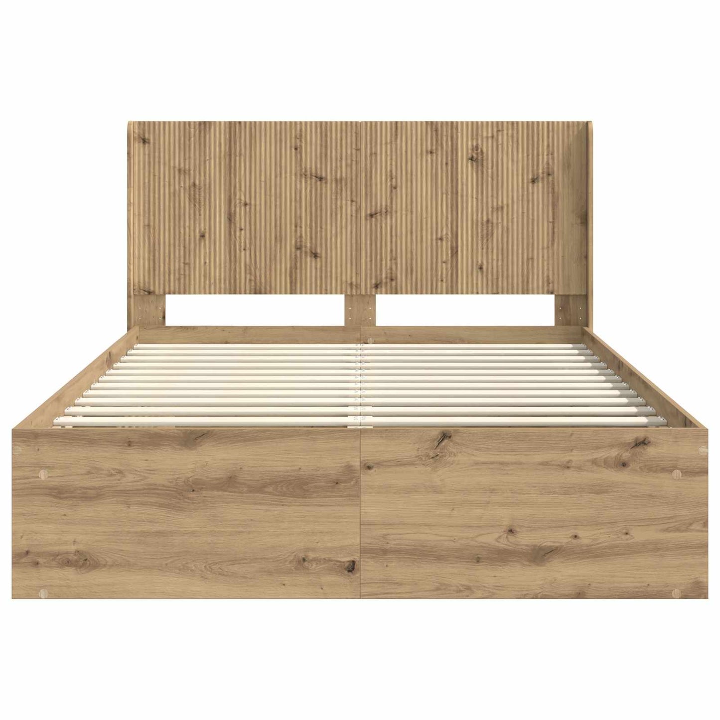 Bed Frame with Storage and Headboard Artisan Oak 150 x 200 cm