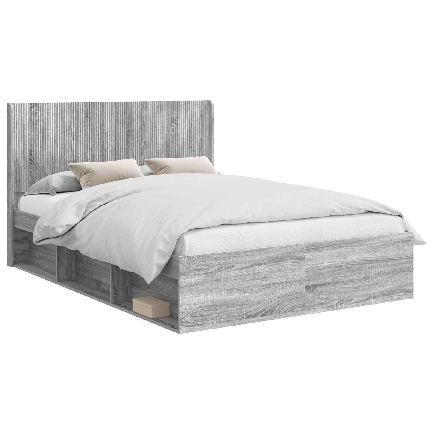 Bed Frame with Storage and Headboard 3 pcs Engineered Wood