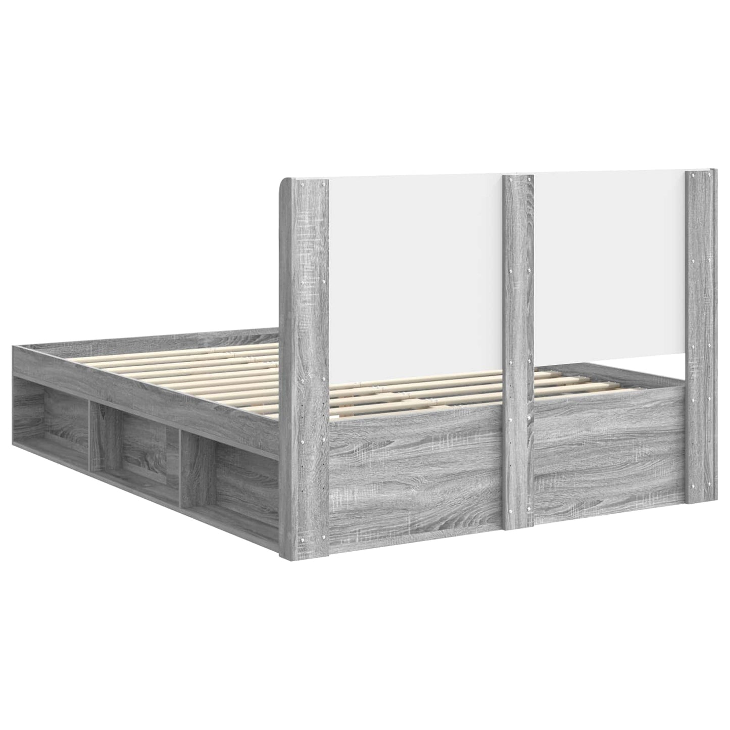 Bed Frame with Storage and Headboard 3 pcs Engineered Wood