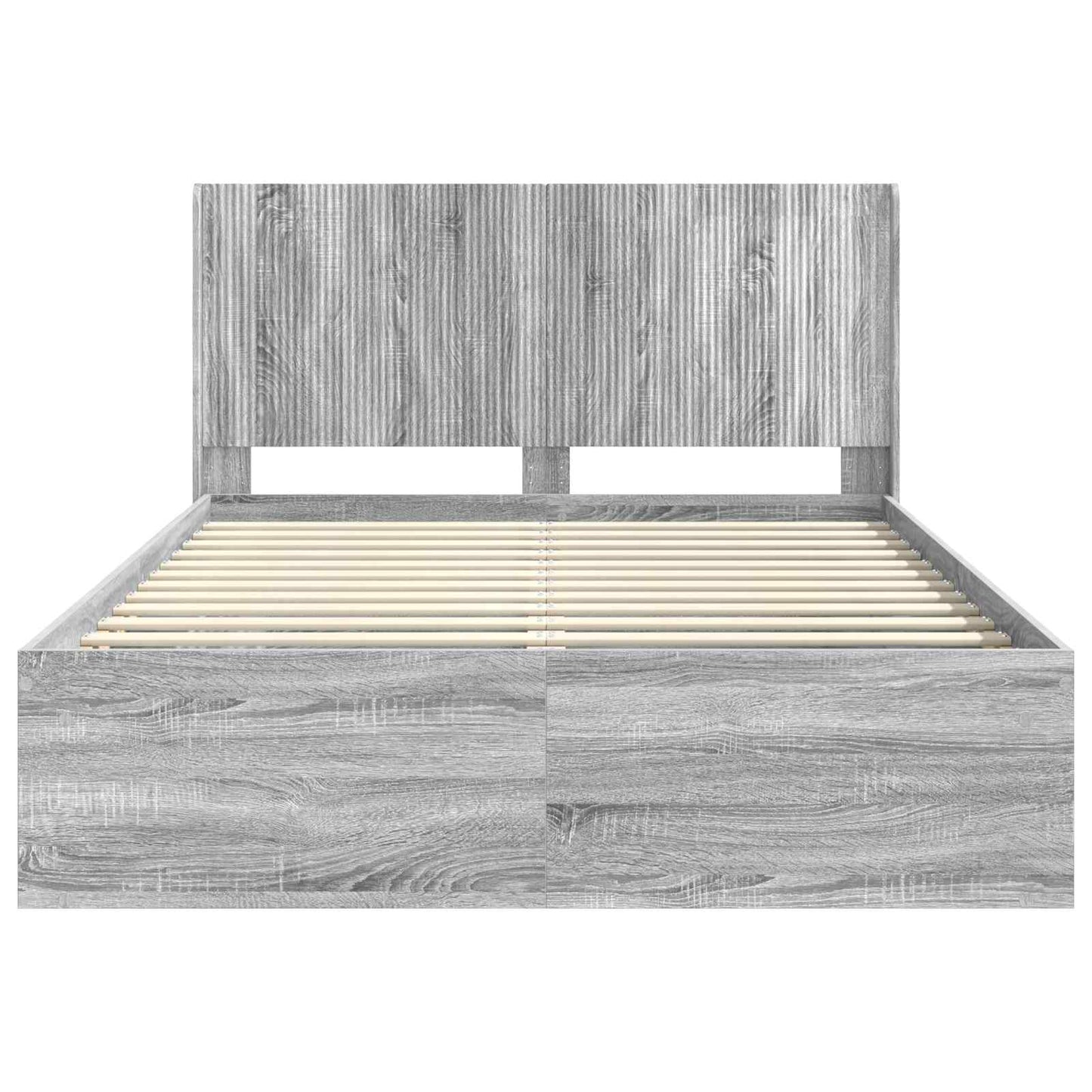 Bed Frame with Storage and Headboard 3 pcs Engineered Wood