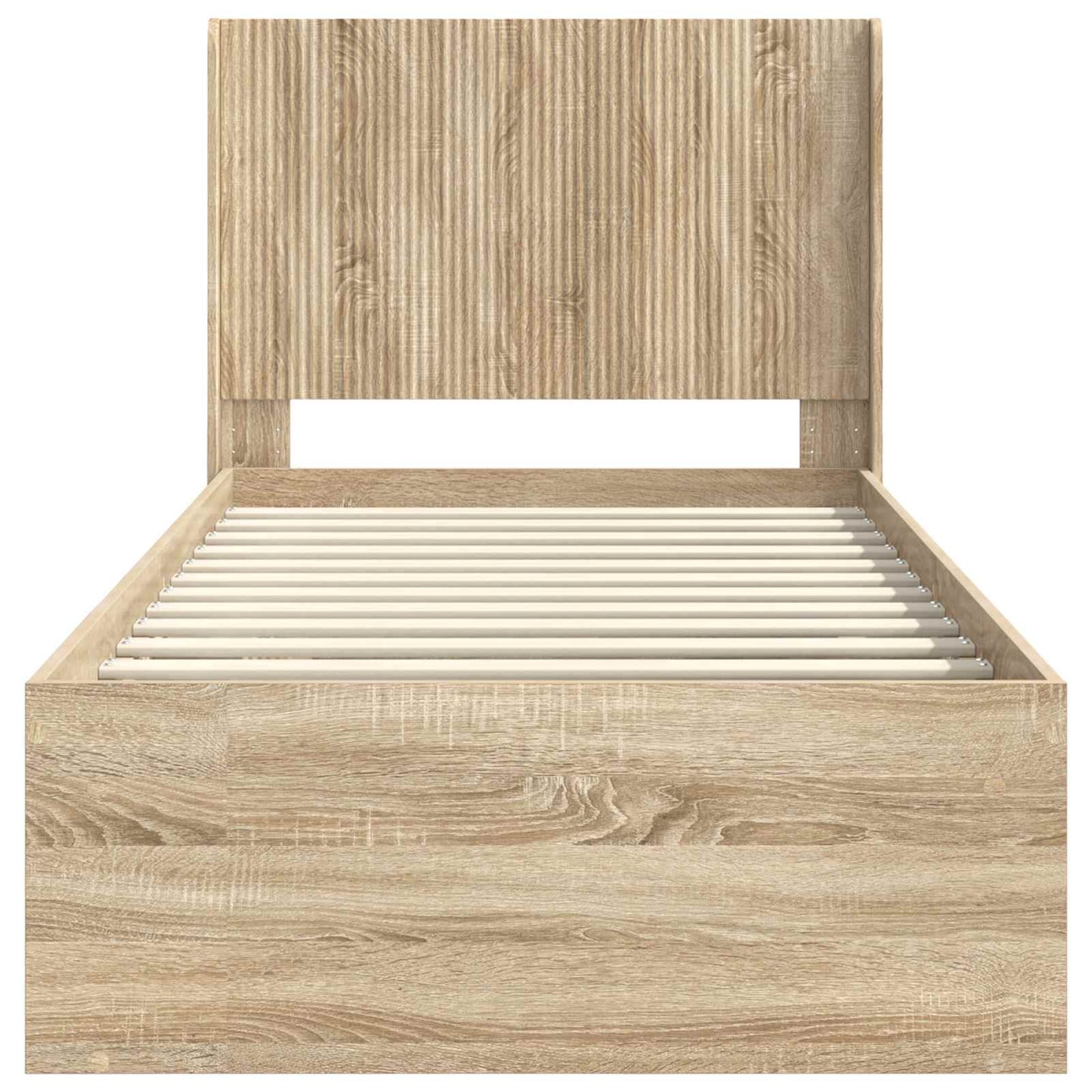 Bed Frame with Storage and Headboard Sonoma Oak 100 x 200 cm