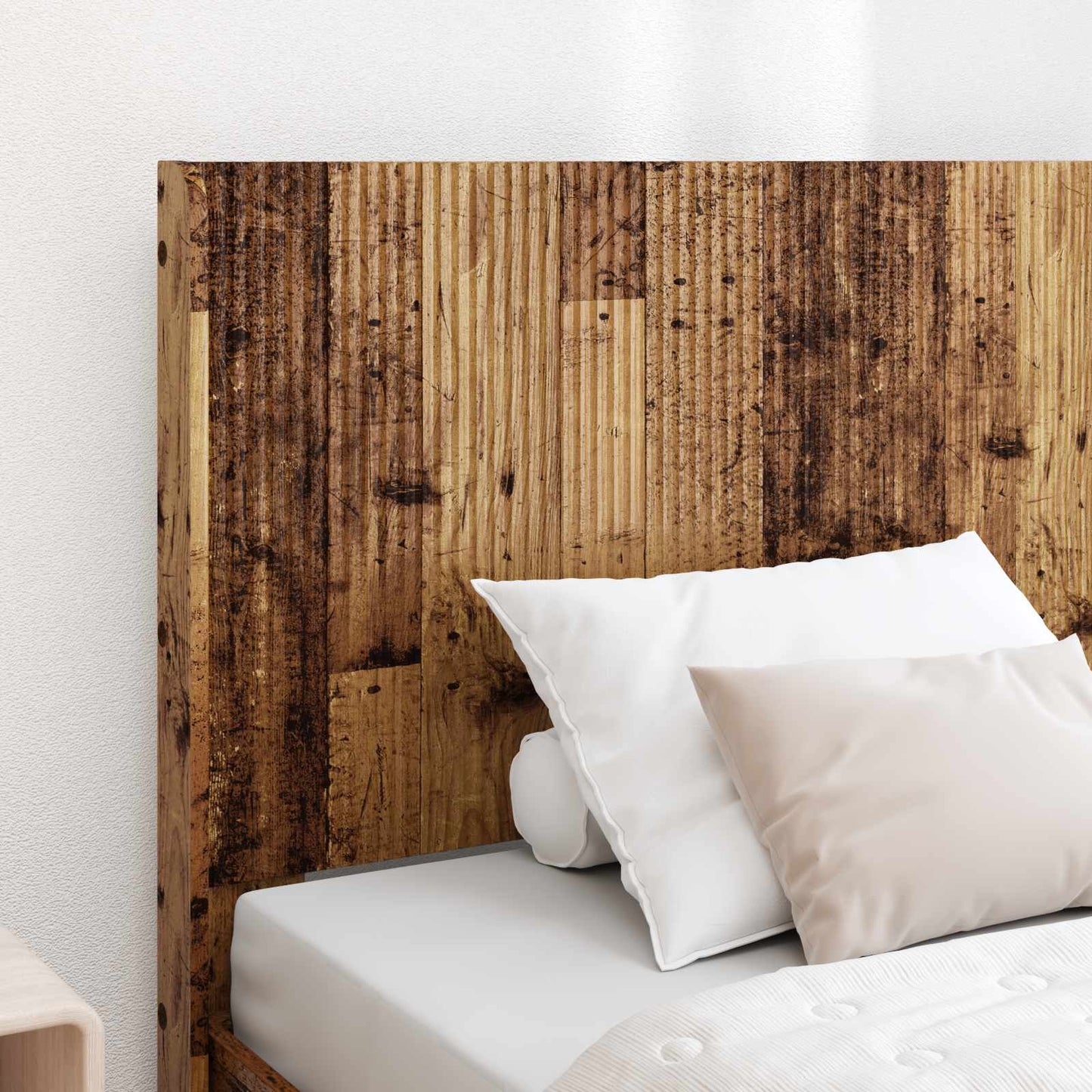 Bed Frame with Storage and Headboard Old Wood 100 x 200 cm