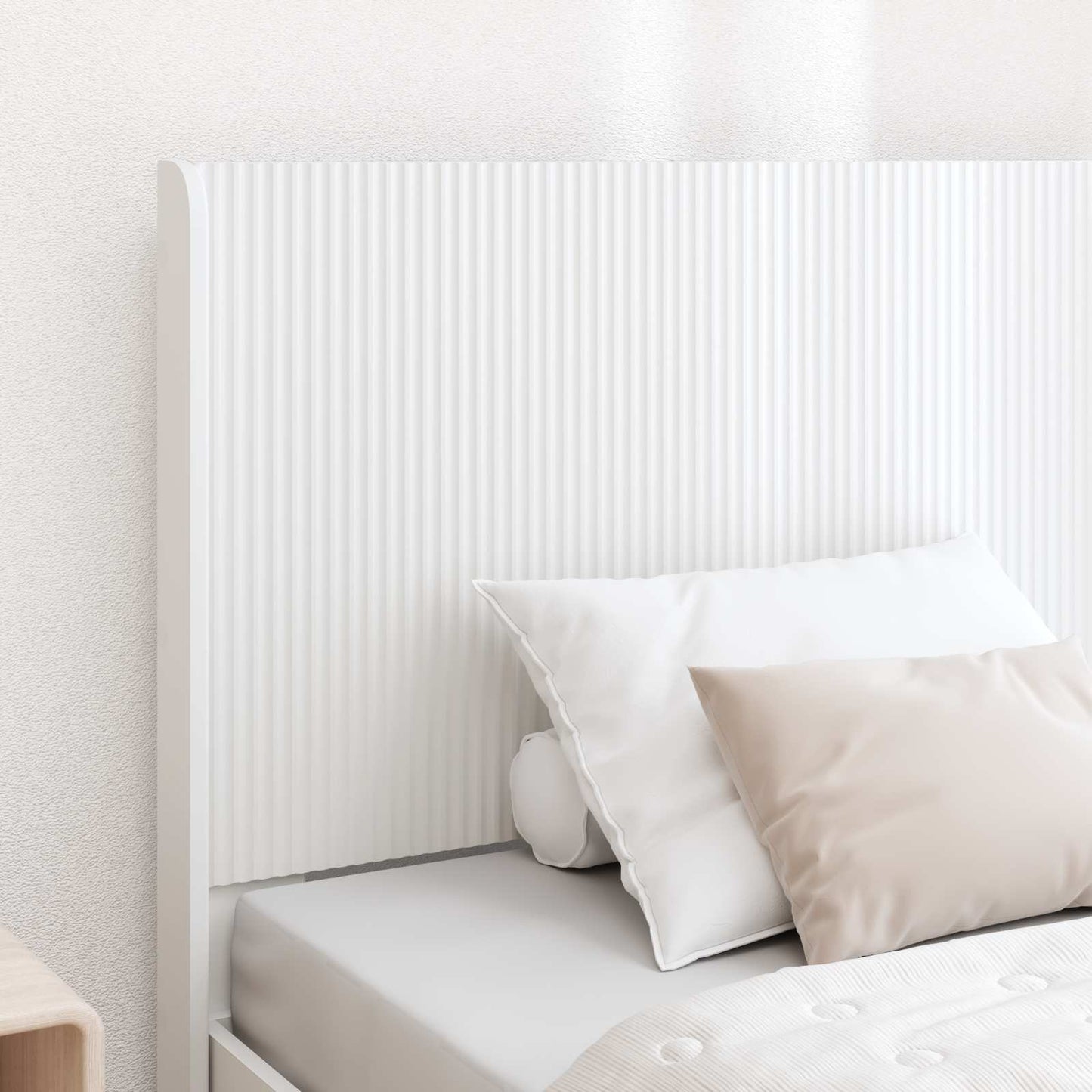 Bed Frame with Storage and Headboard White 90 x 190 cm