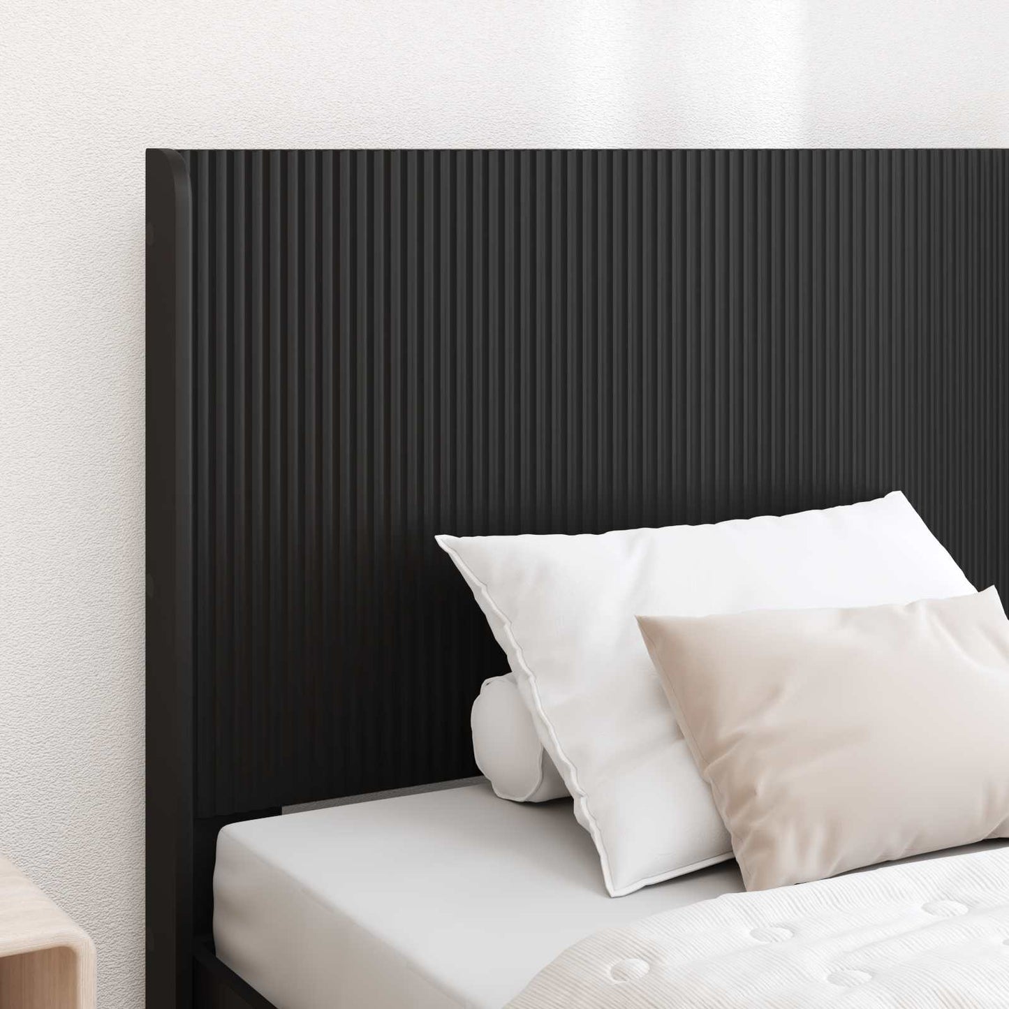 Bed Frame with Storage and Headboard Black 75 x 190 cm