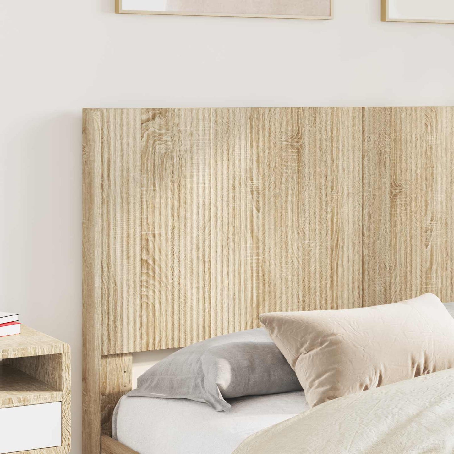 Bed Frame with Storage and Headboard Sonoma Oak 160 x 200 cm