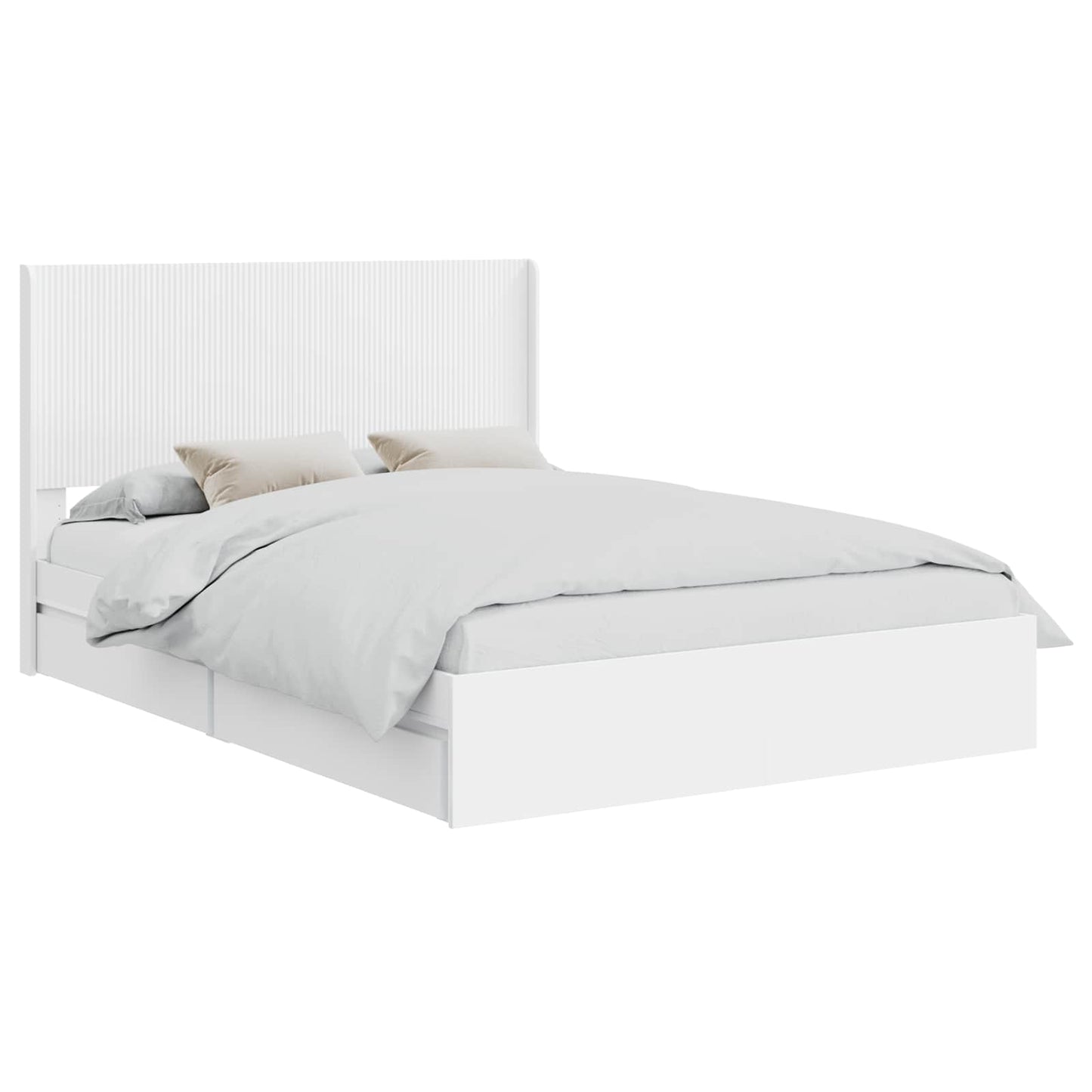 Bed Frame with Storage and Headboard 3 pcs Engineered Wood