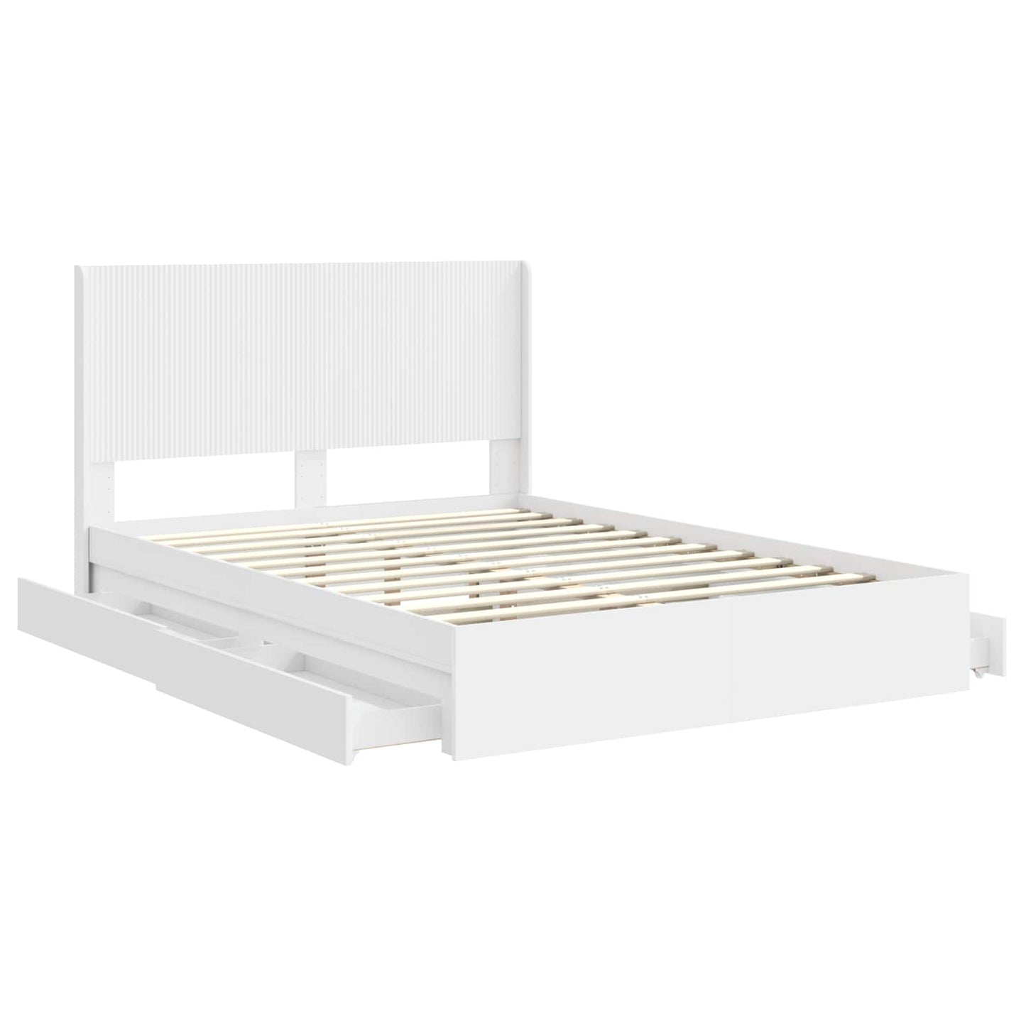Bed Frame with Storage and Headboard 3 pcs Engineered Wood