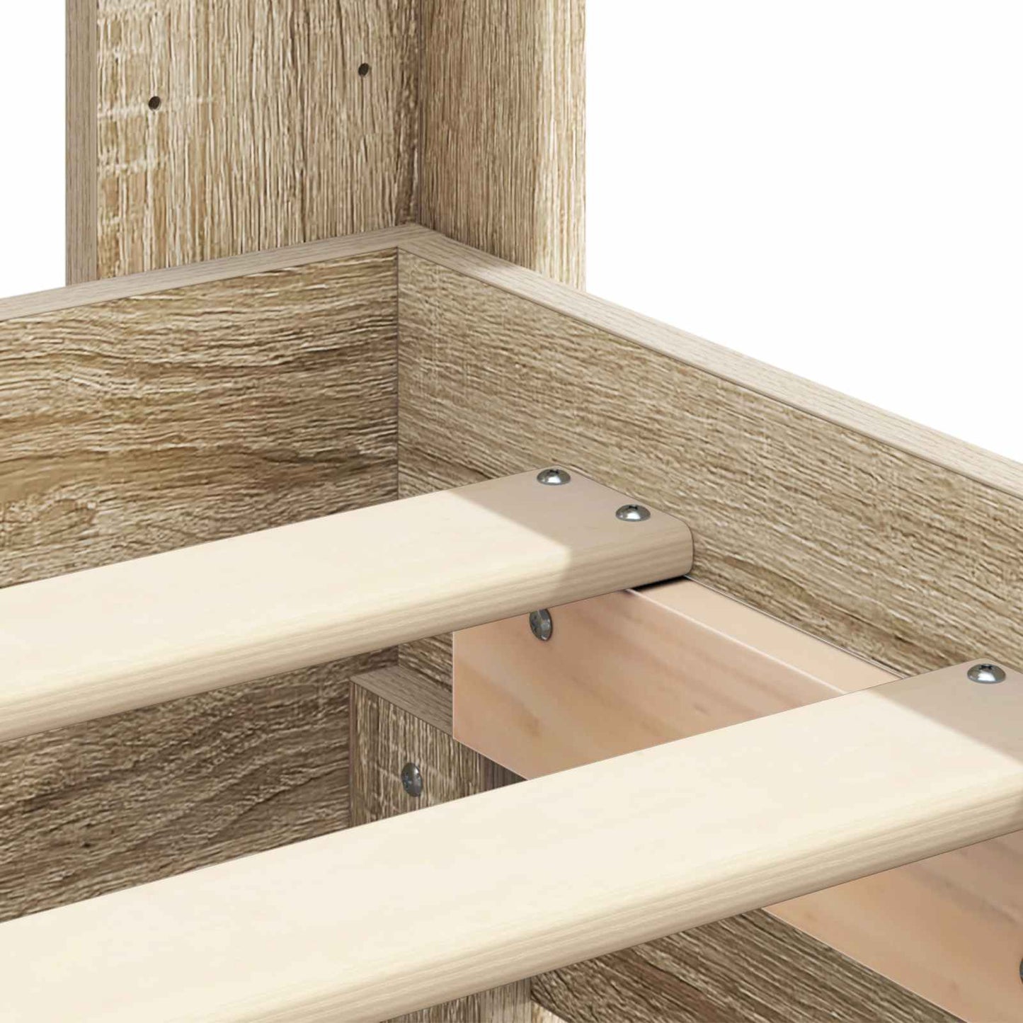 Bed Frame with Storage and Headboard 3 pcs Engineered Wood