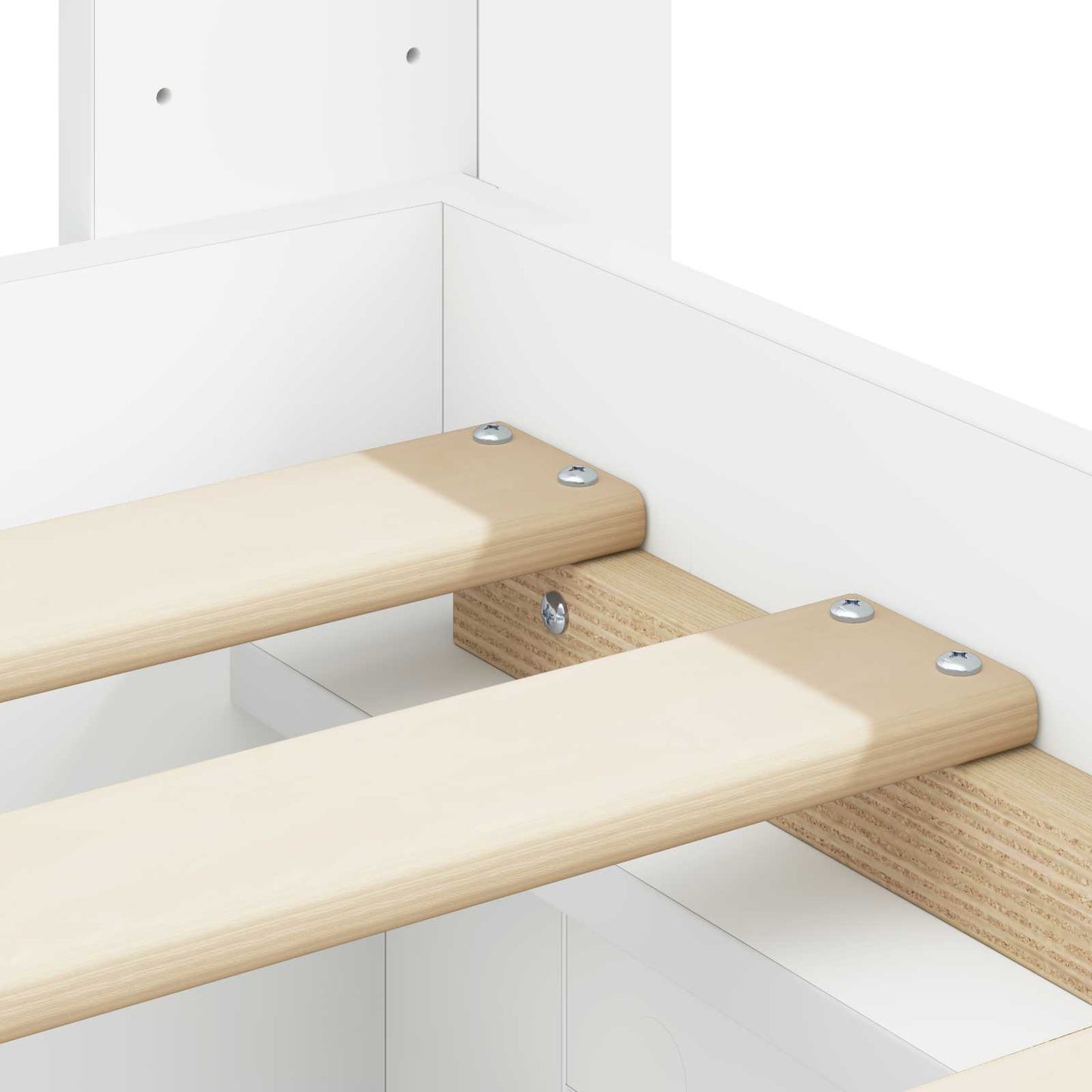 Bed Frame with Storage and Headboard White 75 x 190 cm