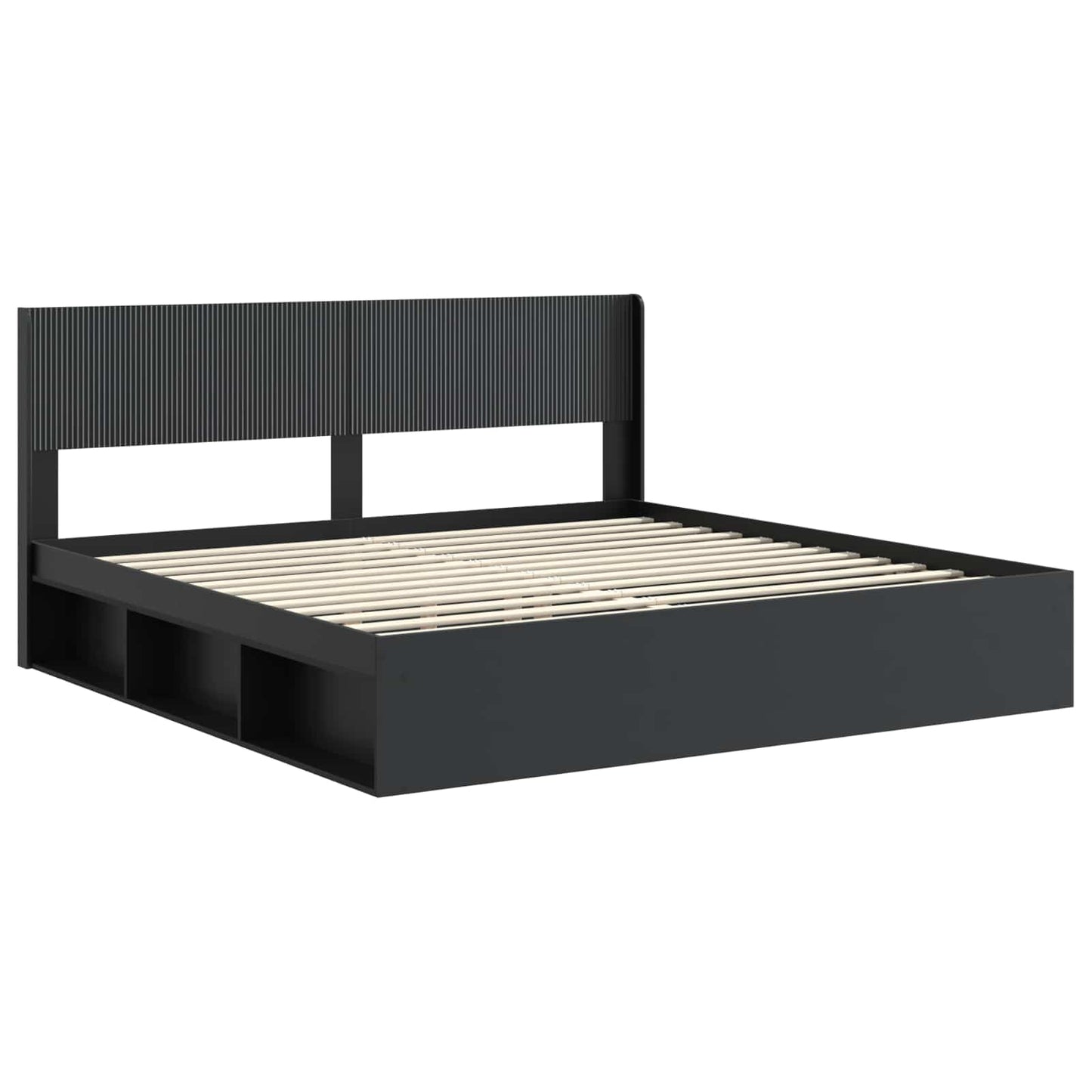 Bed Frame with Storage and Headboard 3 pcs Engineered Wood