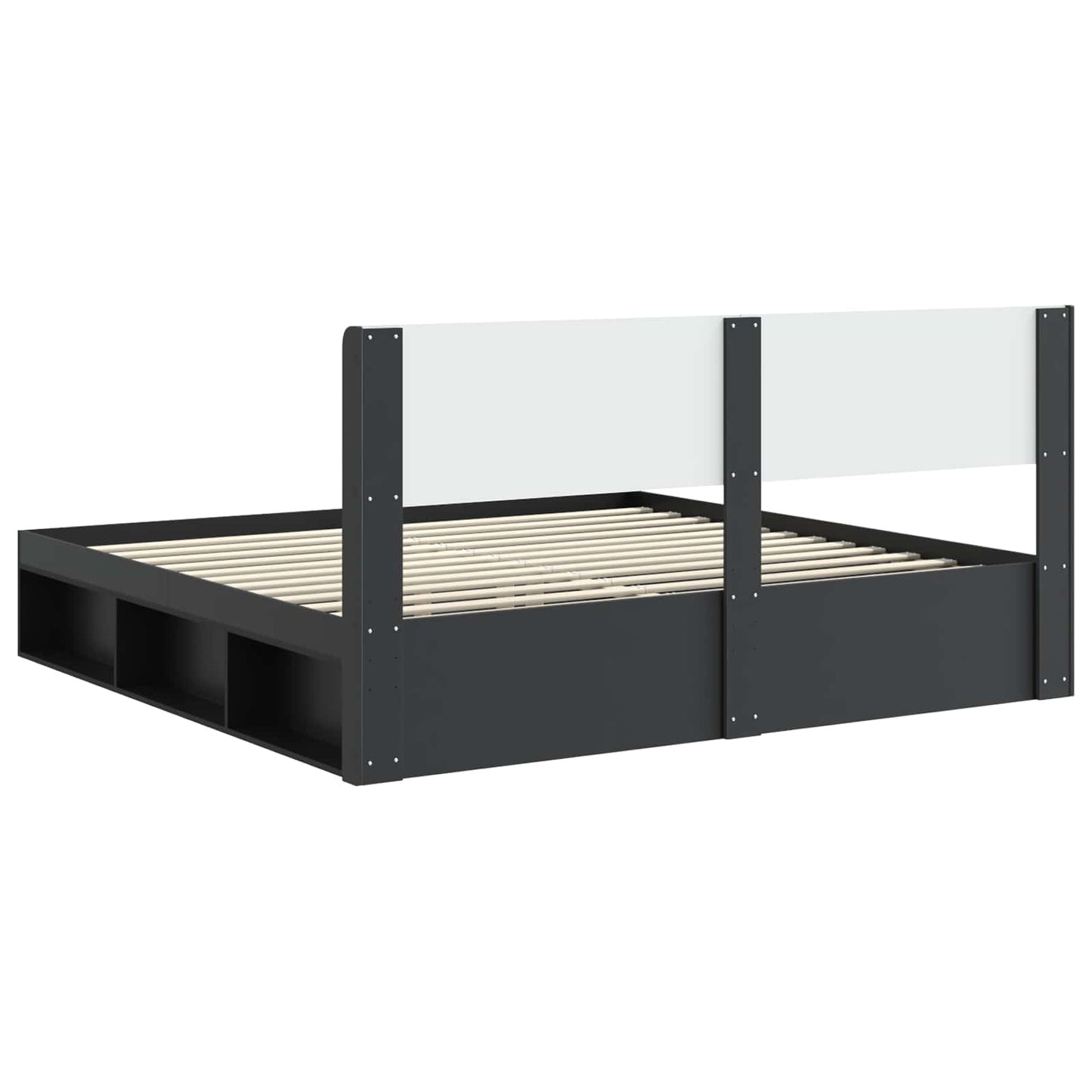 Bed Frame with Storage and Headboard 3 pcs Engineered Wood