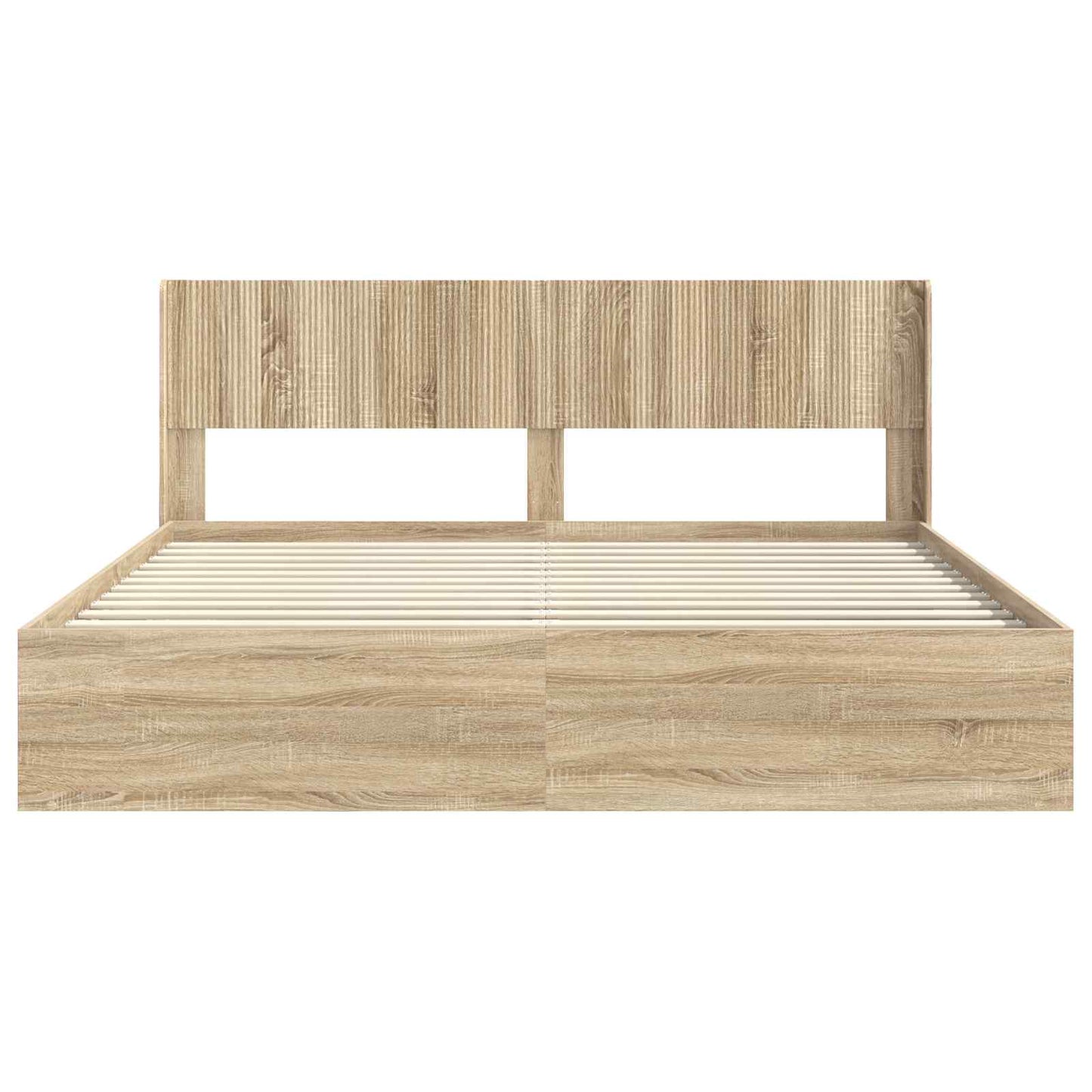 Bed Frame with Storage and Headboard 3 pcs Engineered Wood