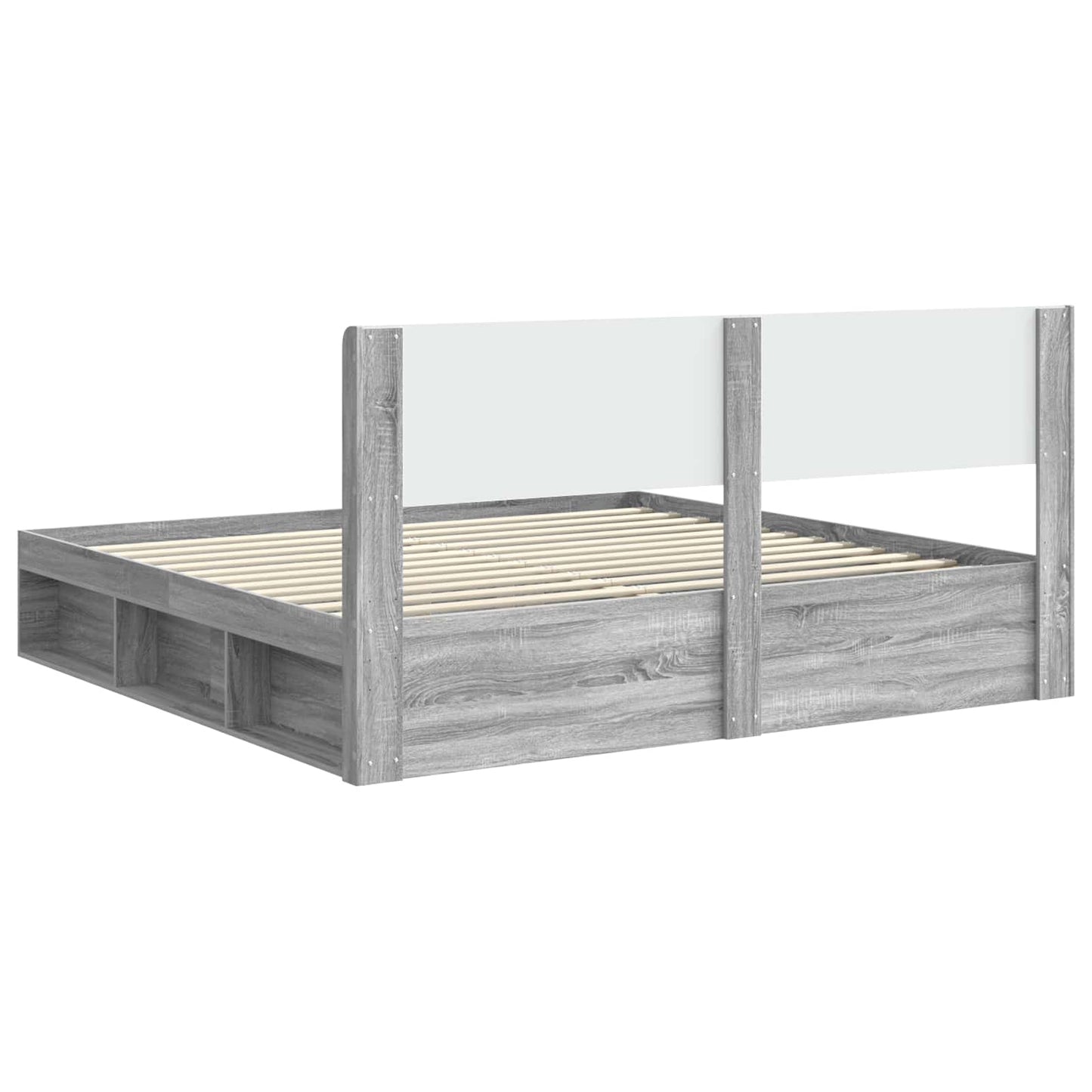 Bed Frame with Storage and Headboard 3 pcs Engineered Wood