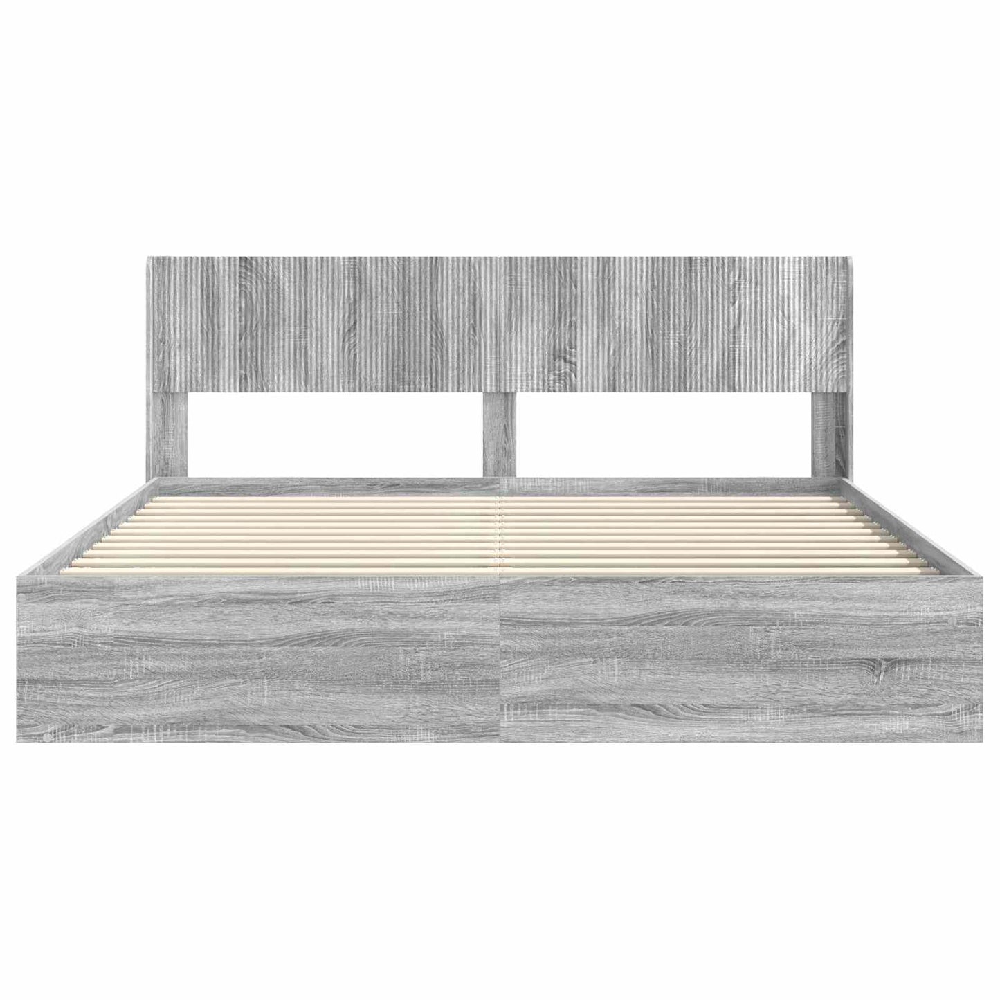 Bed Frame with Storage and Headboard 3 pcs Engineered Wood