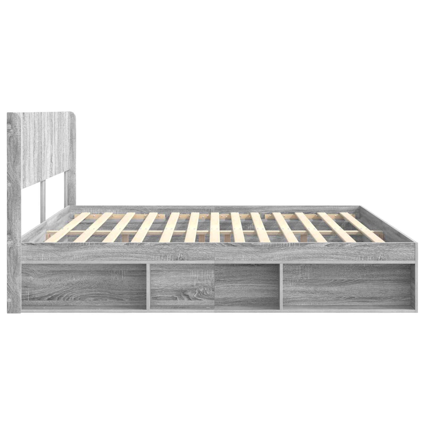 Bed Frame with Storage and Headboard 3 pcs Engineered Wood
