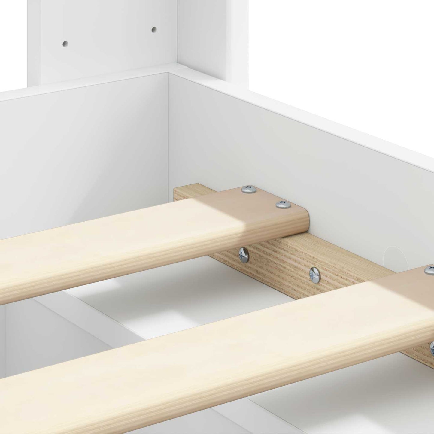 Bed Frame with Storage and Headboard White 120 x 200 cm