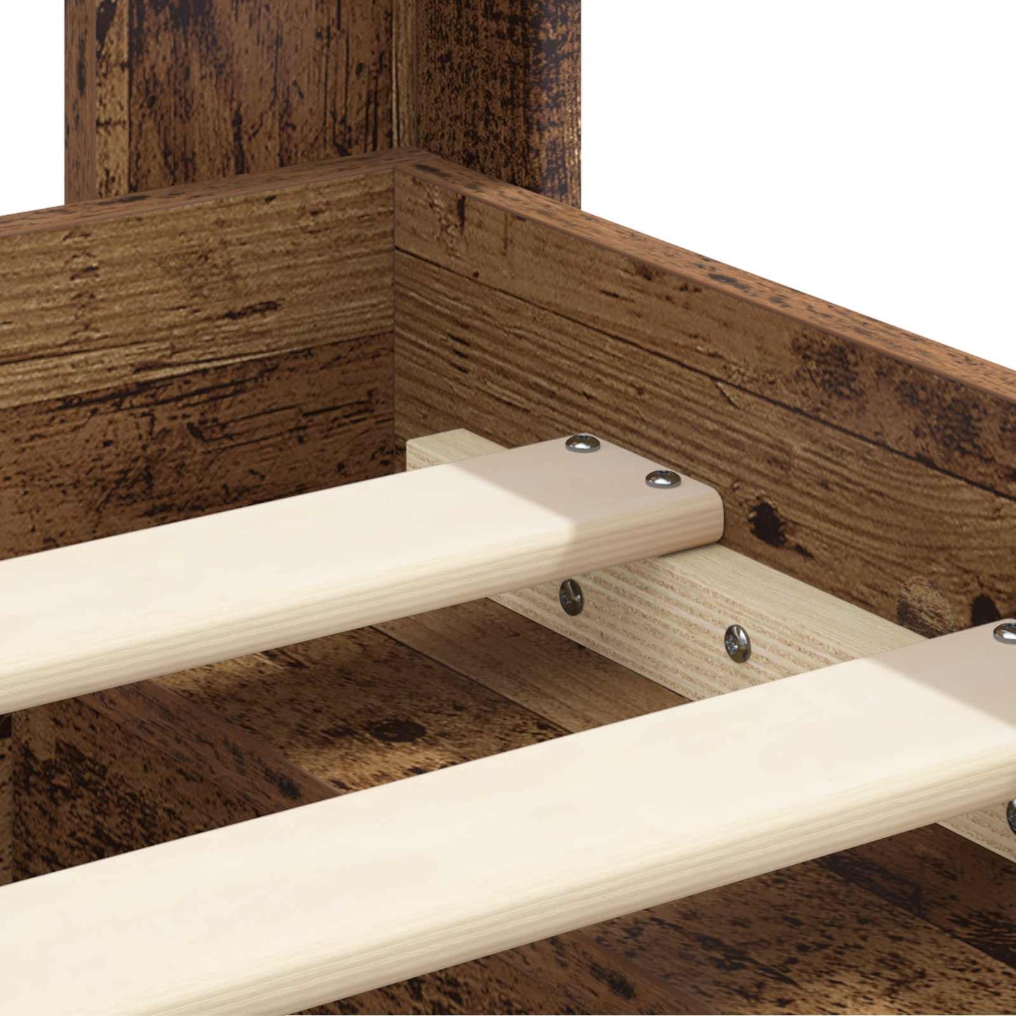 Bed Frame with Storage and Headboard Old Wood 100 x 200 cm