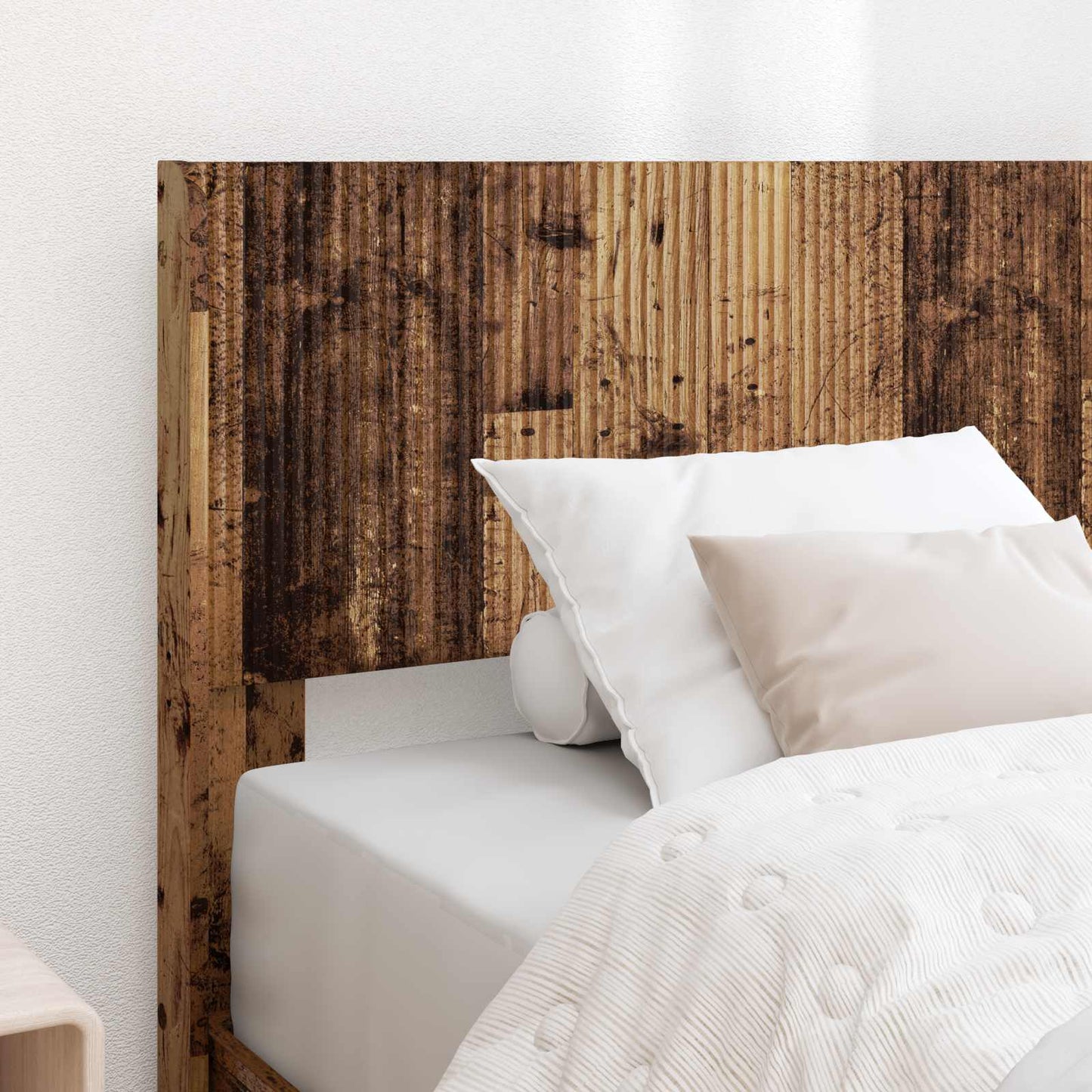Bed Frame with Storage and Headboard Old Wood 100 x 200 cm