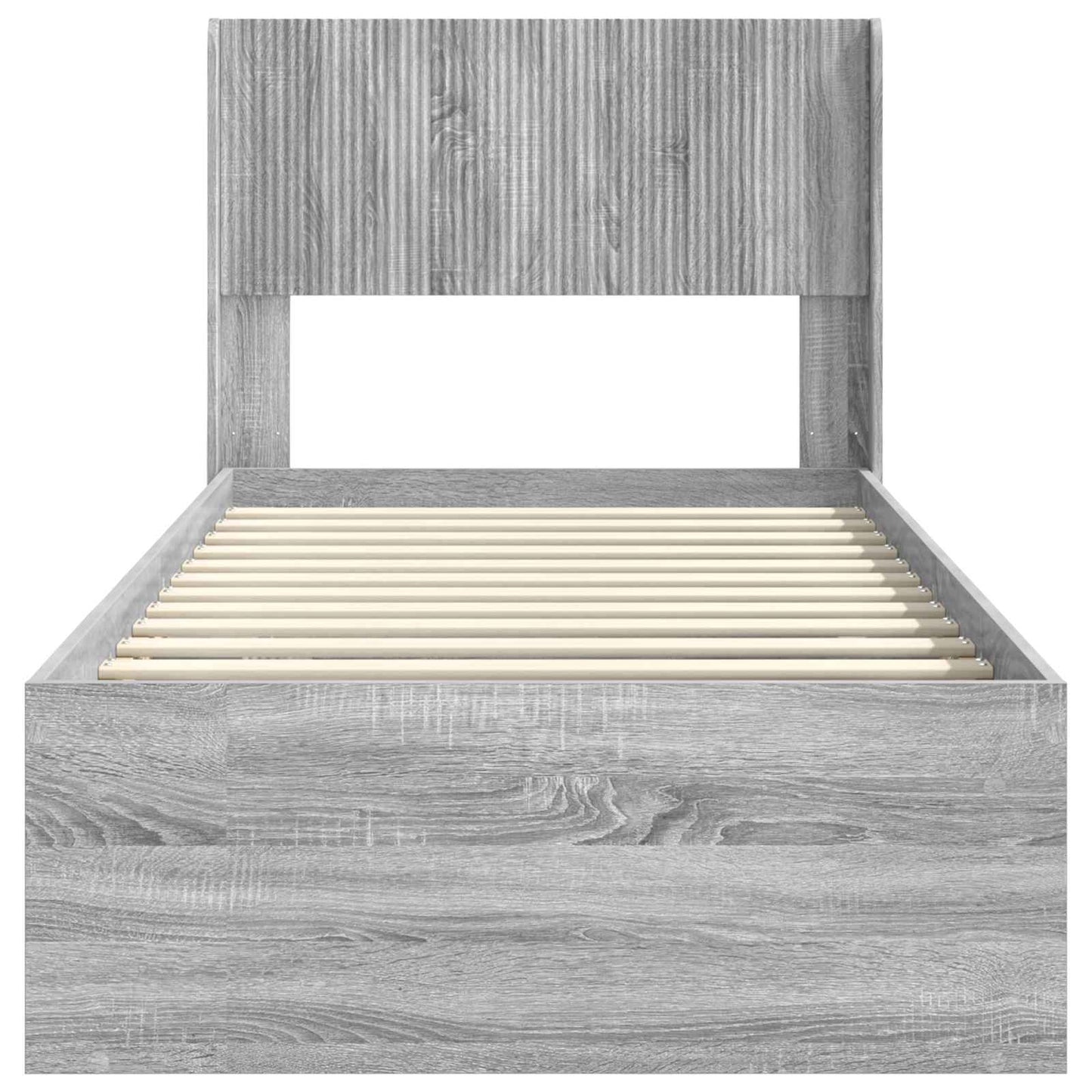 Bed Frame with Storage and Headboard 3 pcs Engineered Wood