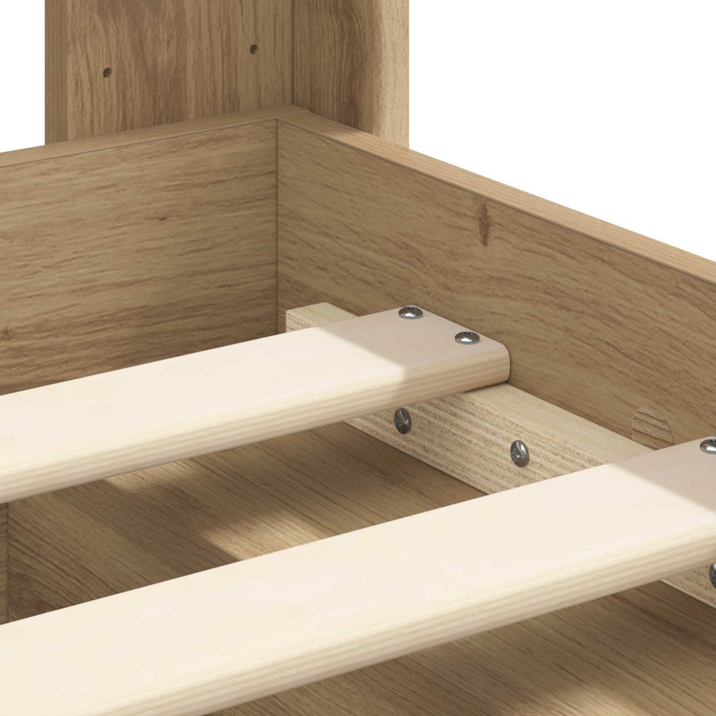 Bed Frame with Storage and Headboard Artisan Oak 90 x 200 cm