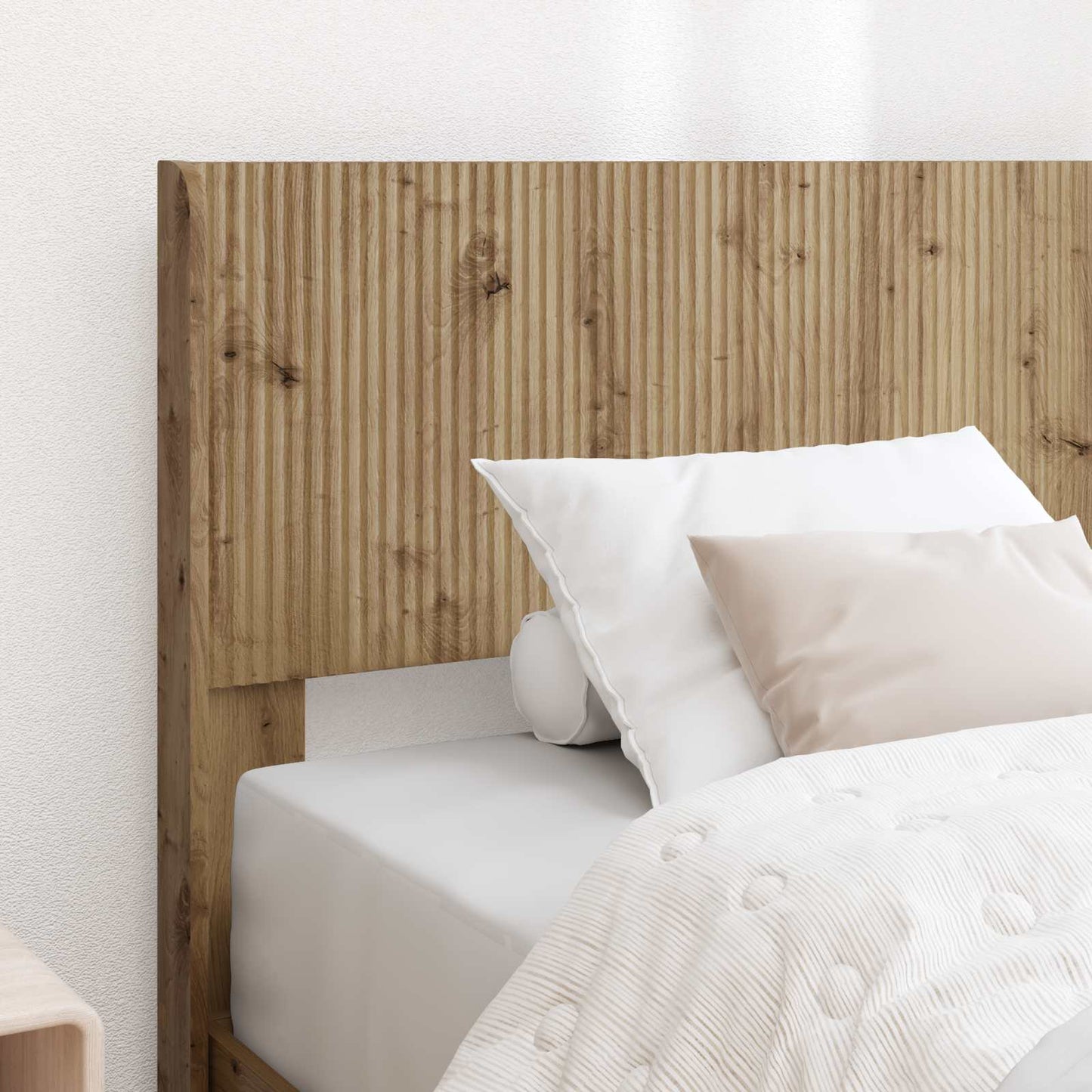 Bed Frame with Storage and Headboard Artisan Oak 90 x 200 cm