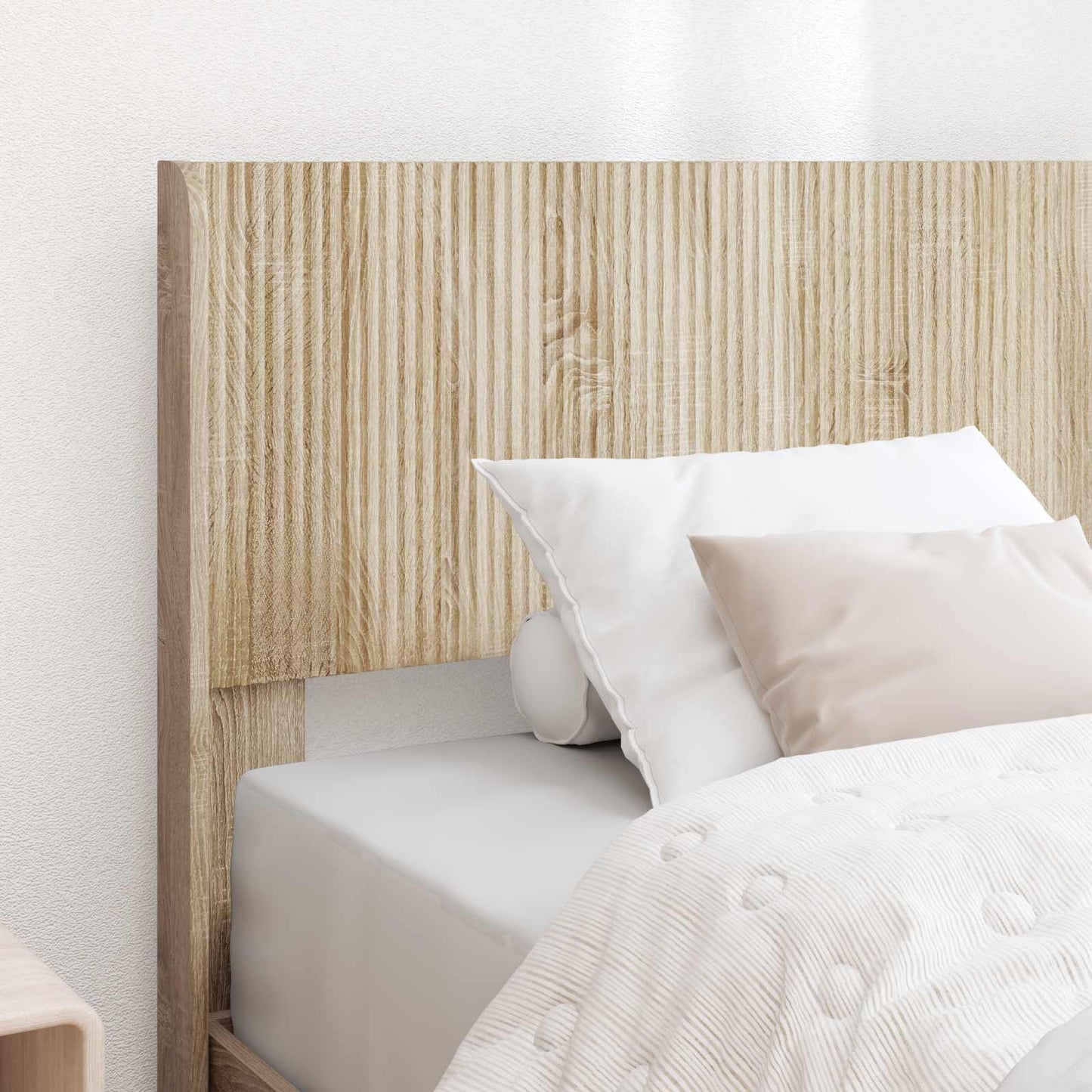 Bed Frame with Storage and Headboard Sonoma Oak 90 x 190 cm