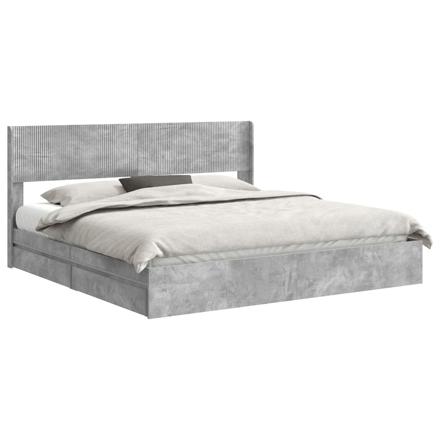 Bed Frame with Storage and Headboard 3 pcs Engineered Wood
