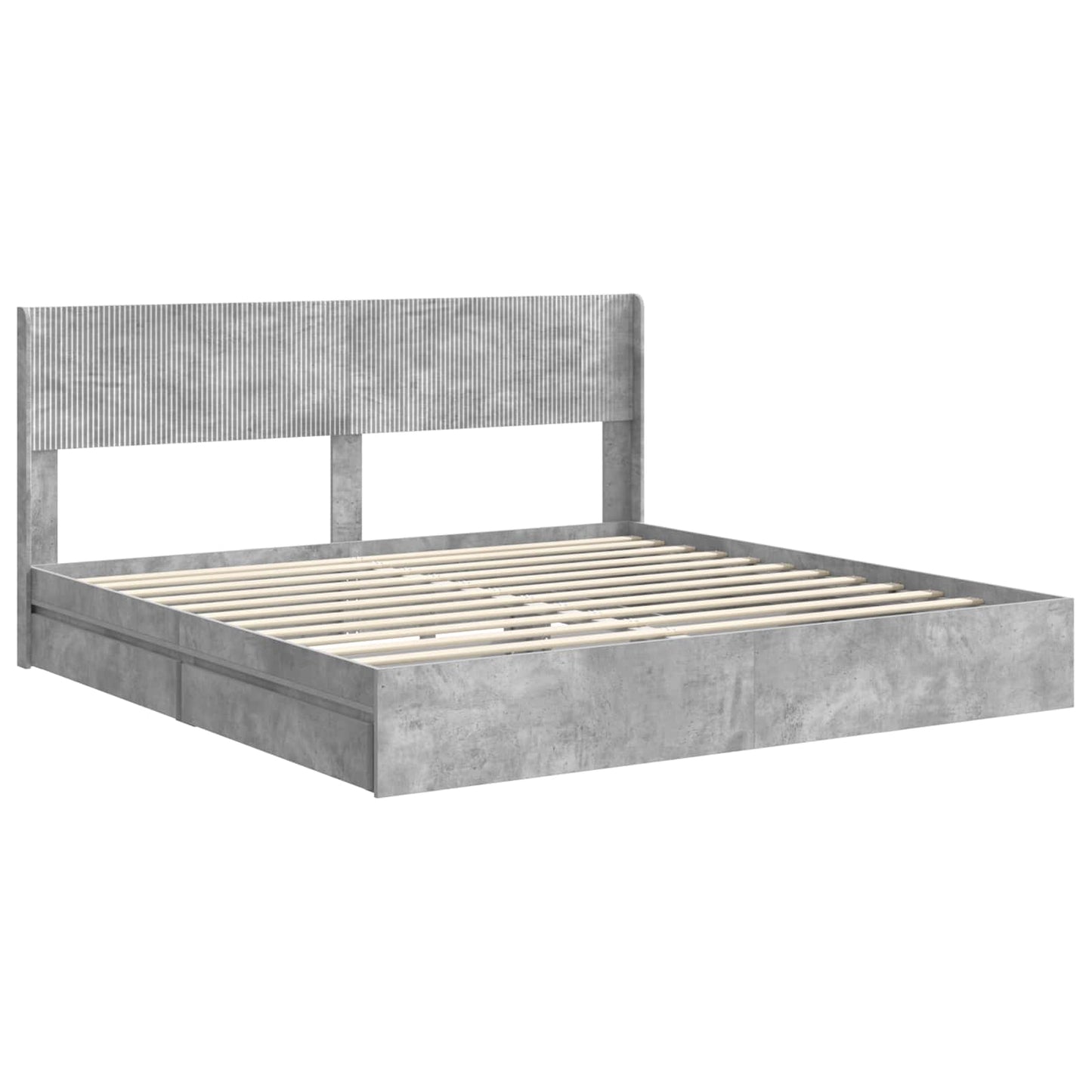 Bed Frame with Storage and Headboard 3 pcs Engineered Wood