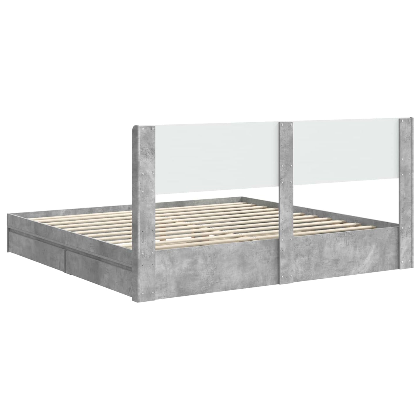 Bed Frame with Storage and Headboard 3 pcs Engineered Wood