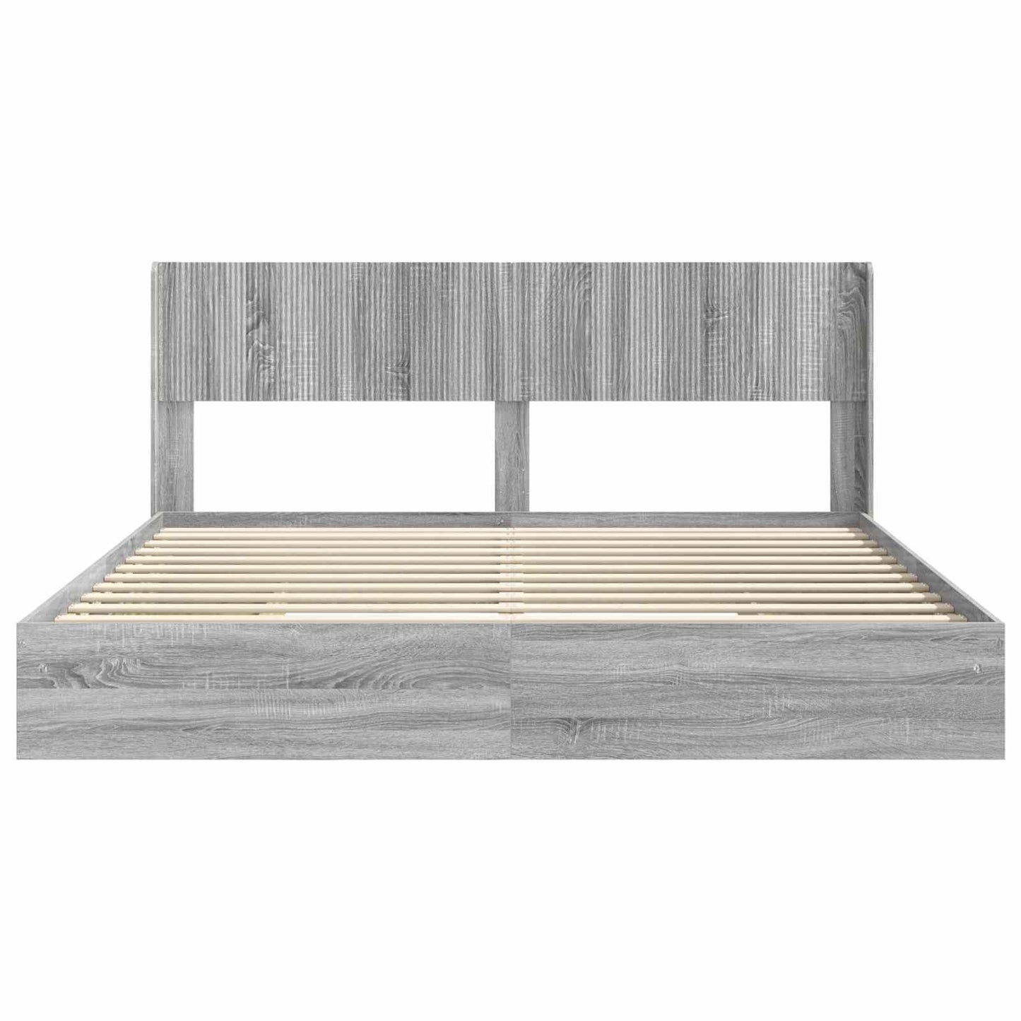 Bed Frame with Storage and Headboard 3 pcs Engineered Wood