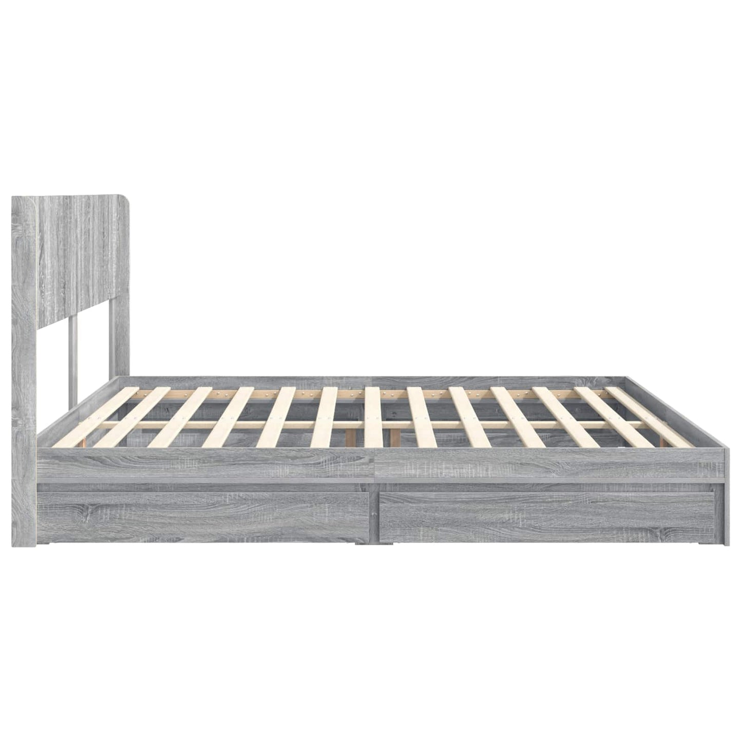 Bed Frame with Storage and Headboard 3 pcs Engineered Wood