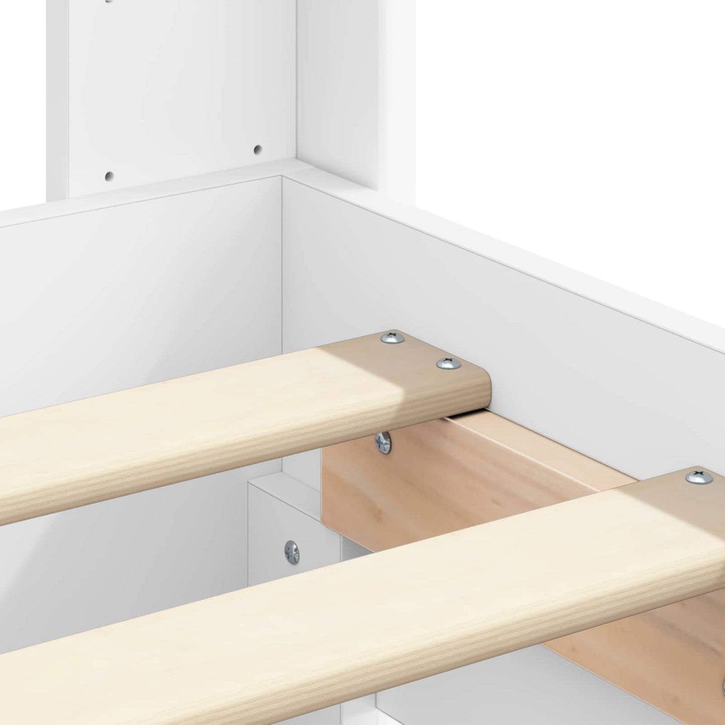 Bed Frame with Storage and Headboard White 180 x 200 cm