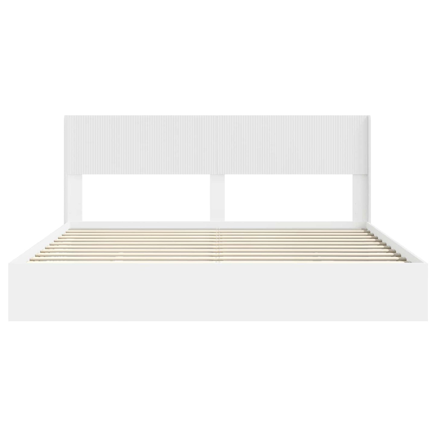 Bed Frame with Storage and Headboard White 180 x 200 cm