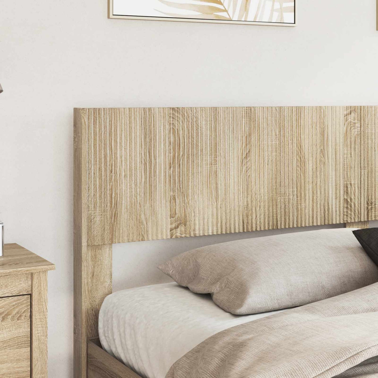 Bed Frame with Storage and Headboard Sonoma Oak 180 x 200 cm