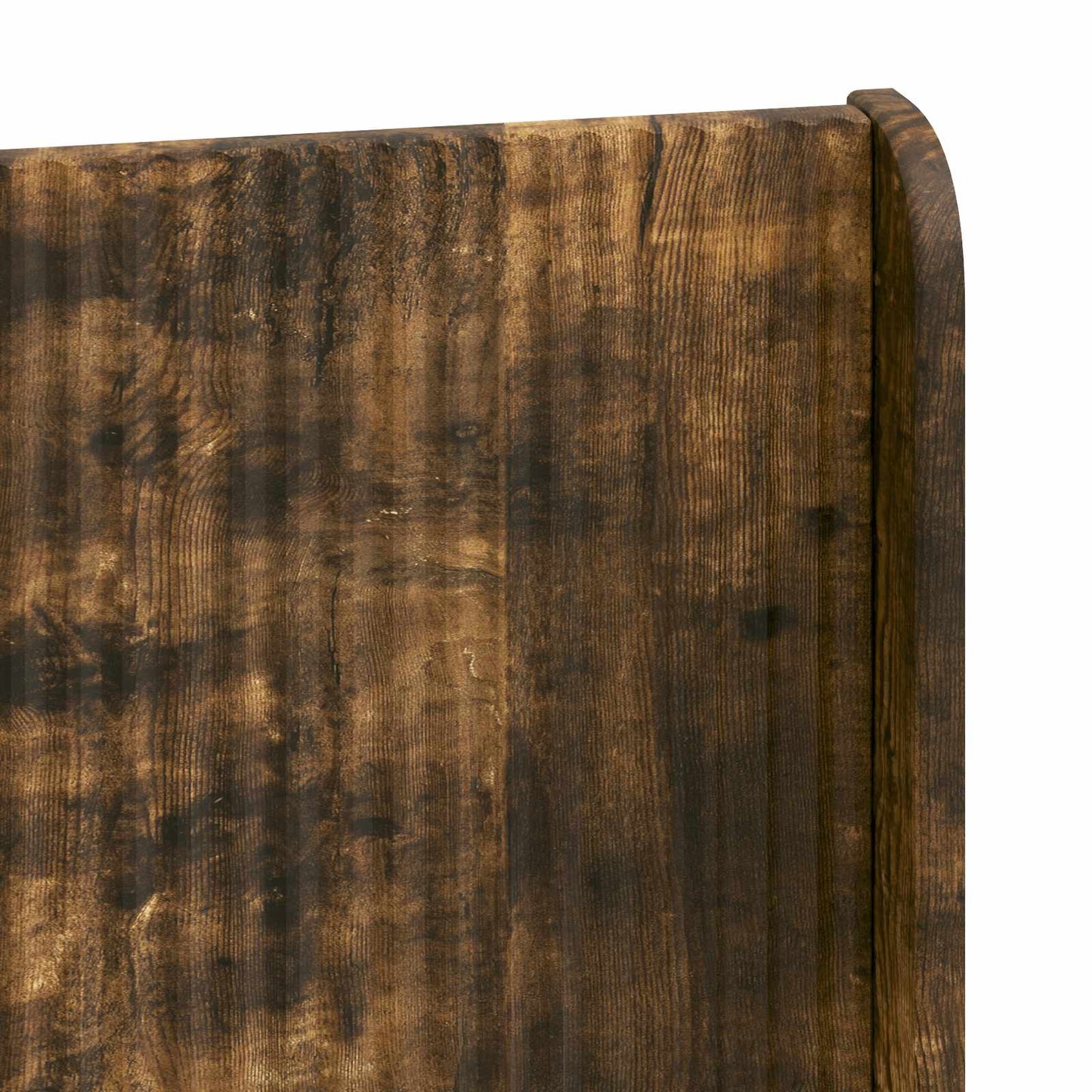 Bed Frame with Storage and Headboard Smoked Oak 160 x 200 cm