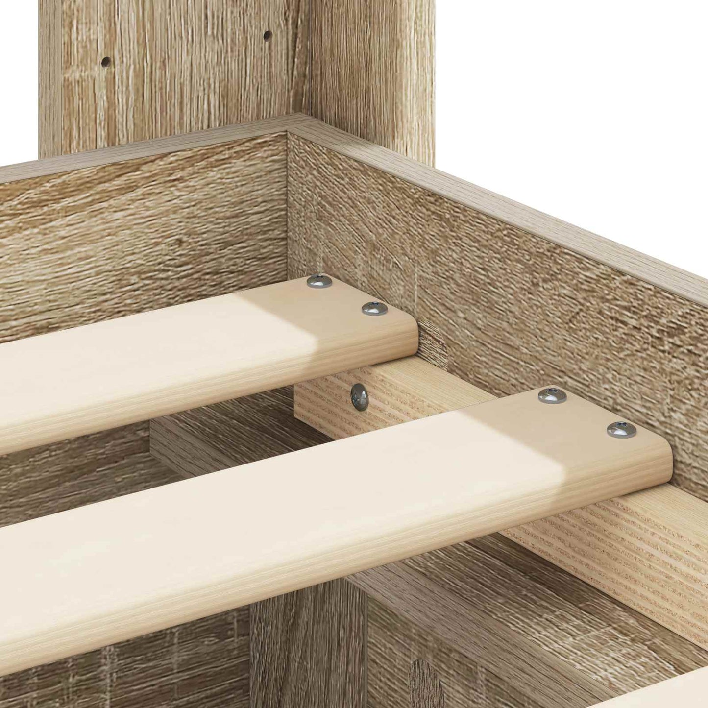 Bed Frame with Storage and Headboard Sonoma Oak 150 x 200 cm
