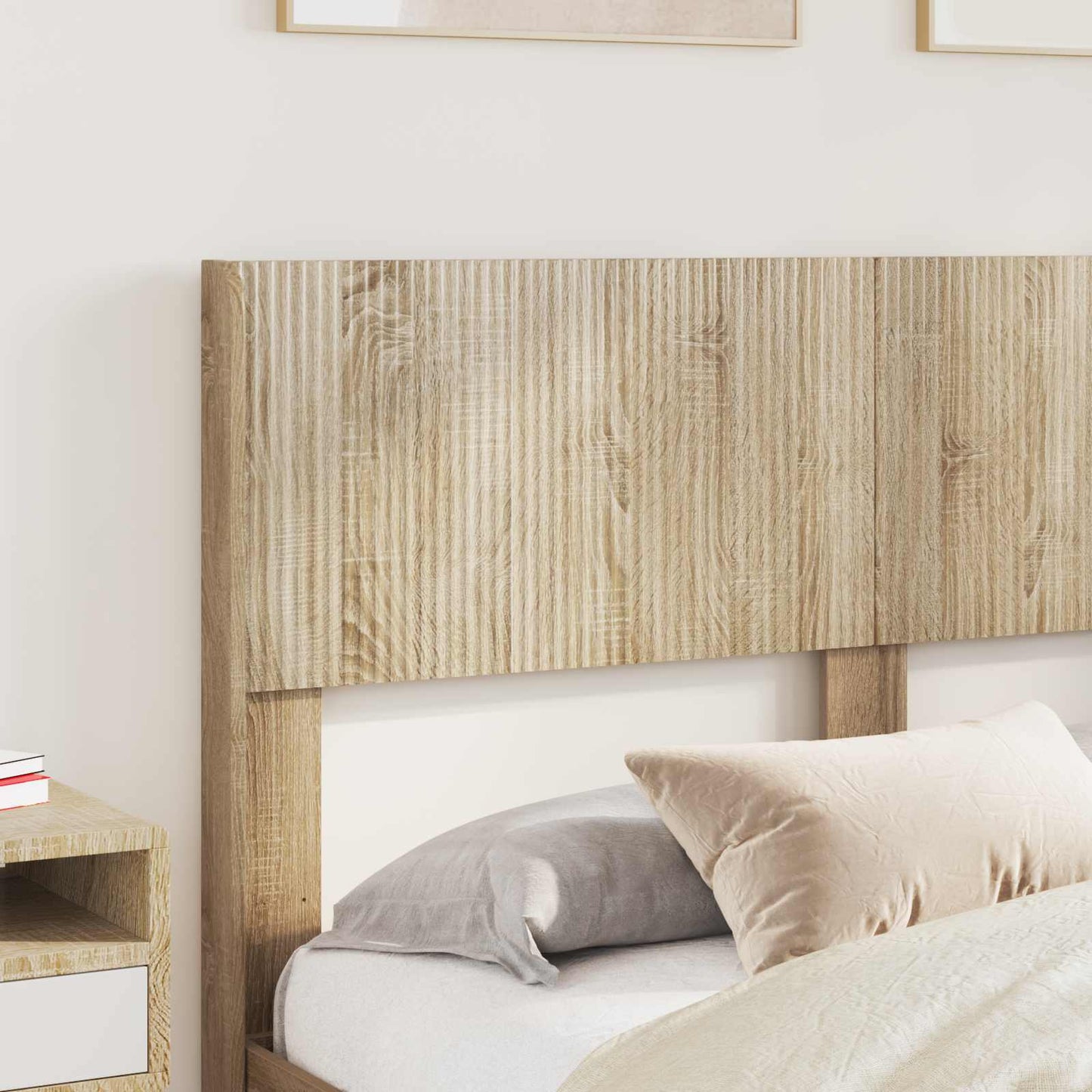 Bed Frame with Storage and Headboard Sonoma Oak 150 x 200 cm